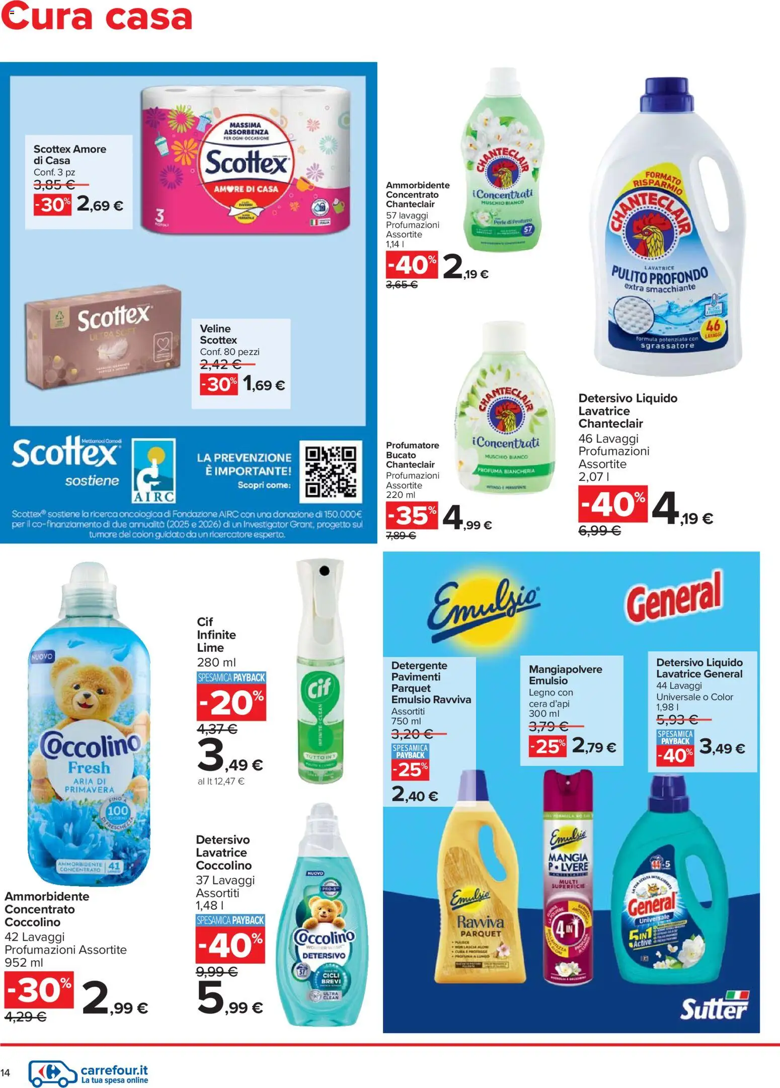 Volantino Carrefour del 27.12.2025 | Pagina: 14 | Prodotti: Ammorbidente, Detergente, Lime, Lavatrice