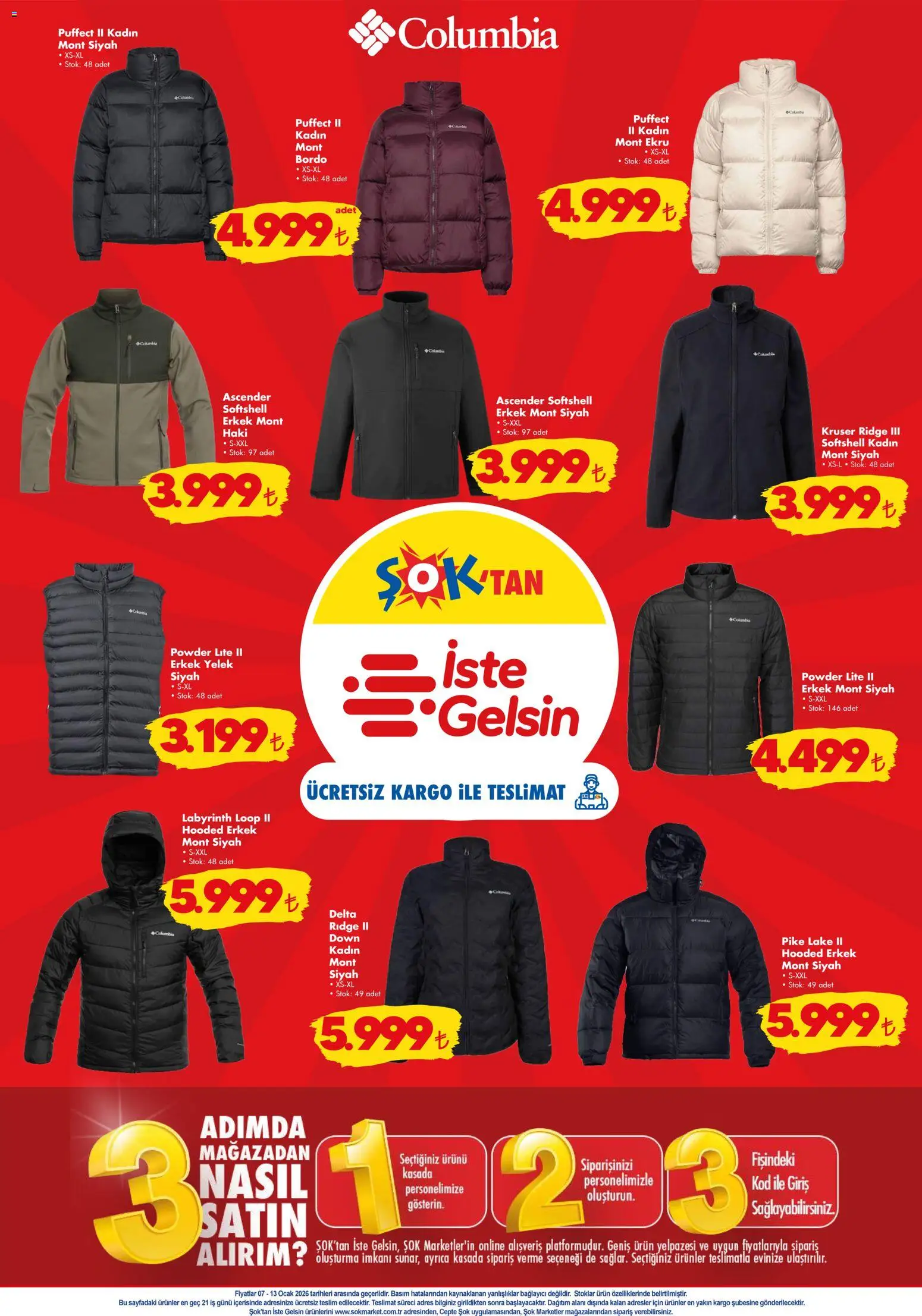 Şok Market Katalog - 07.01.2026 tarihinden itibaren geçerlidir | Sayfa: 8 | Ürünler: Yelek, Mont, Pike, Bağlayıcı