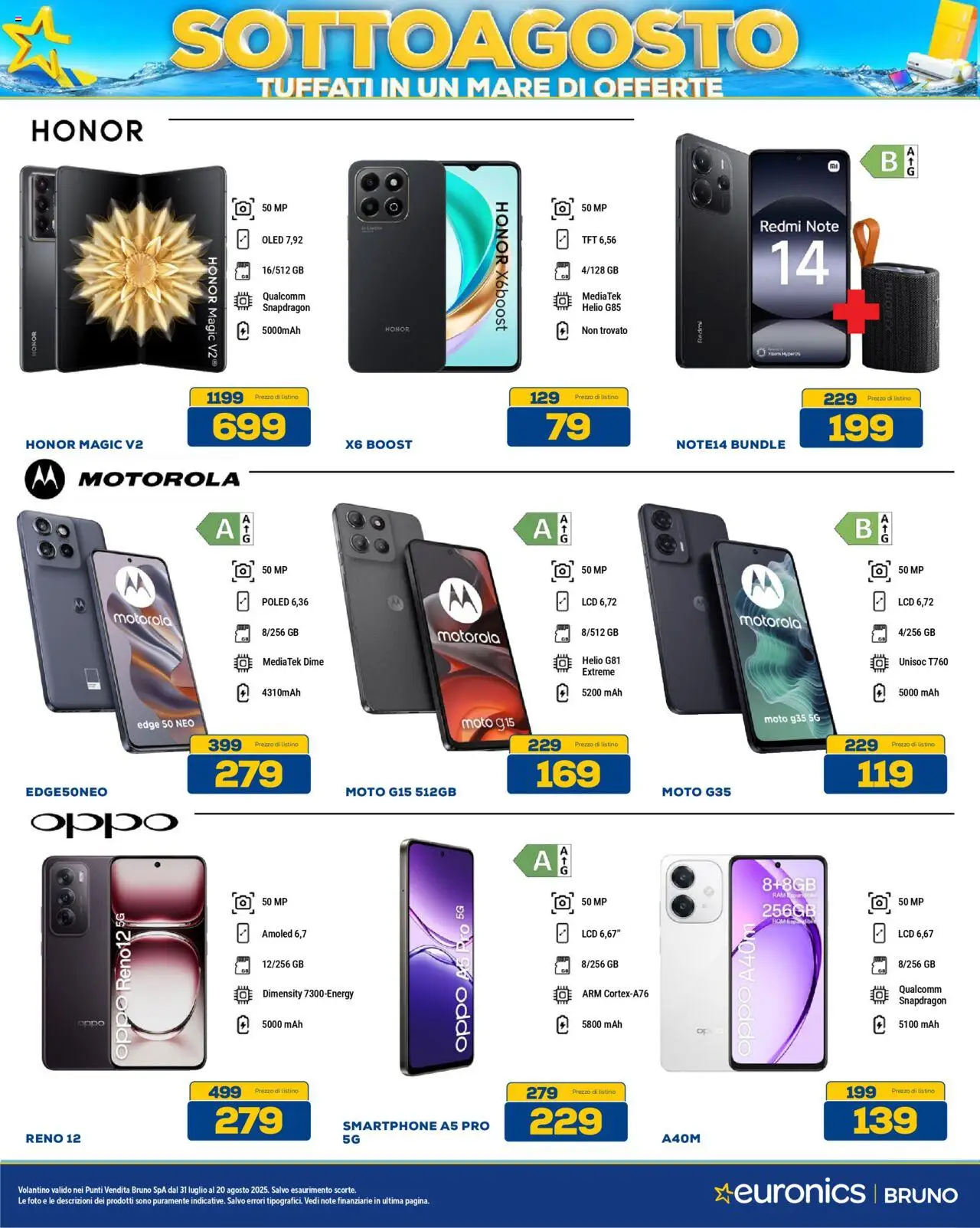 Volantino Euronics del 31.07.2025 | Pagina: 4 | Prodotti: Smartphone