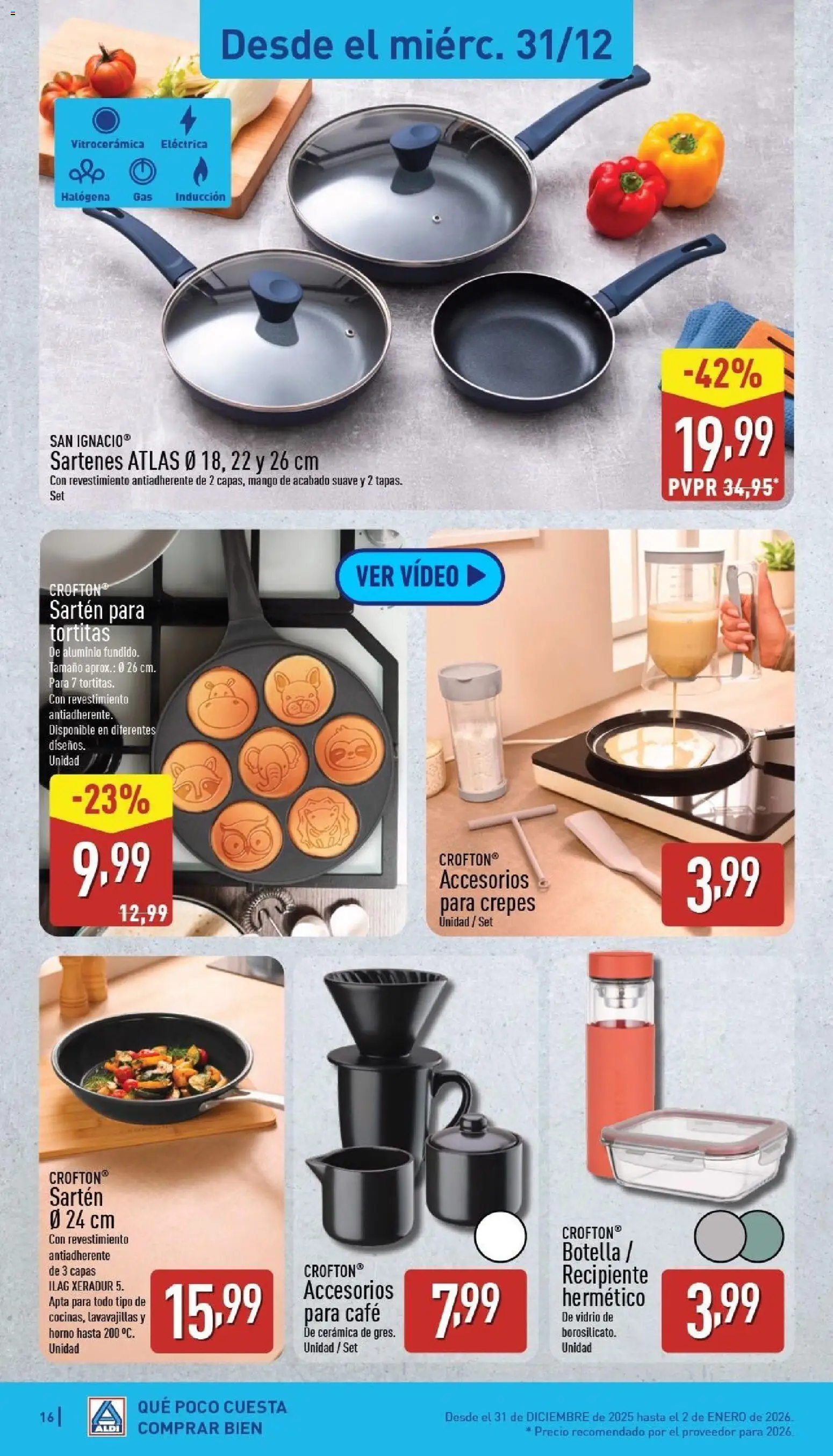 Aldi folleto Baleares │ válido desde el 29.12.2025 | Página: 16 | Productos: Pan, Video, Horno, Ρούτερ