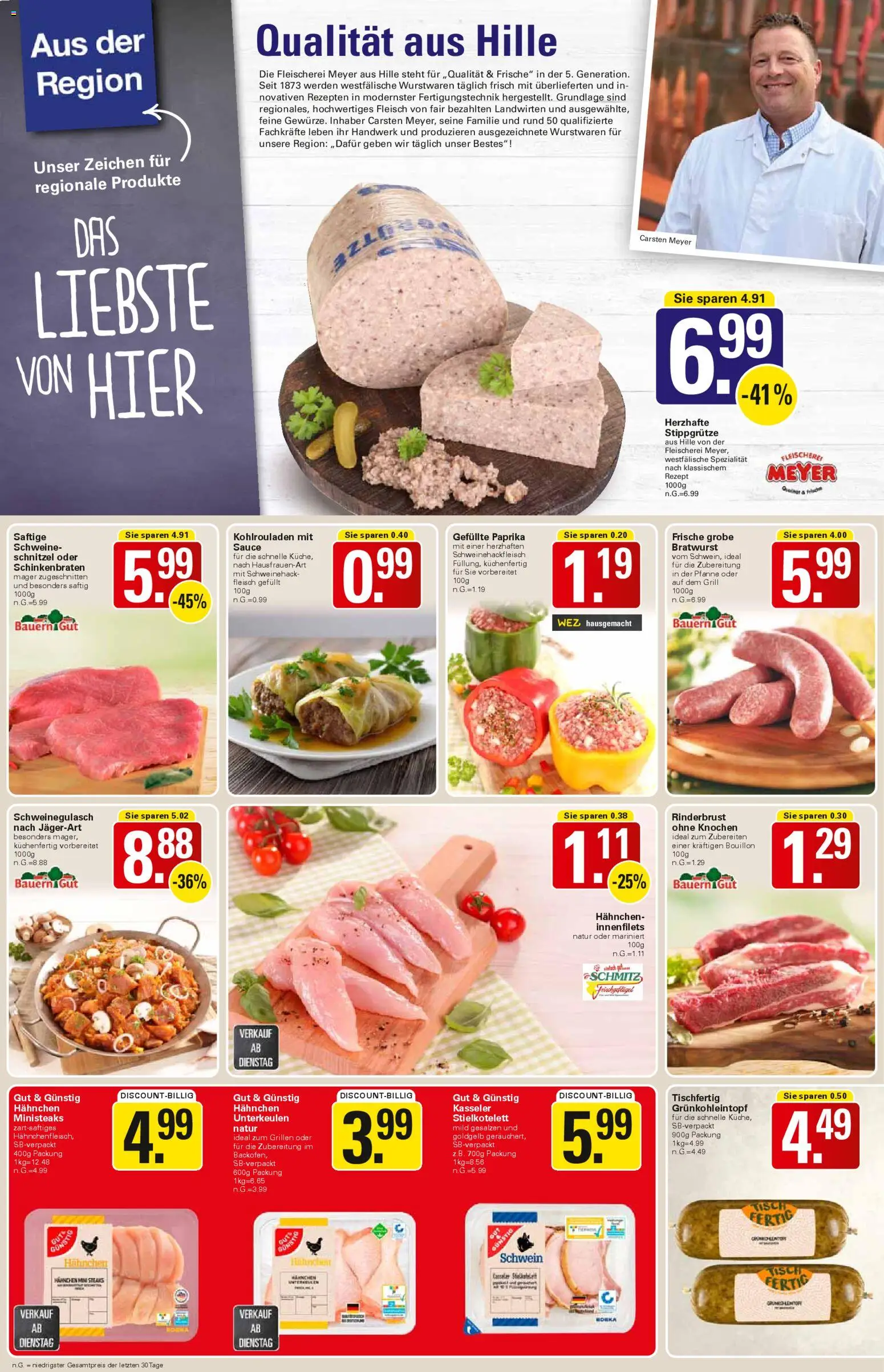 WEZ Prospekt – gültig ab 26.01.2026 | Seite: 6 | Produkte: Grill, Hahnchen, Paprika, Fleisch