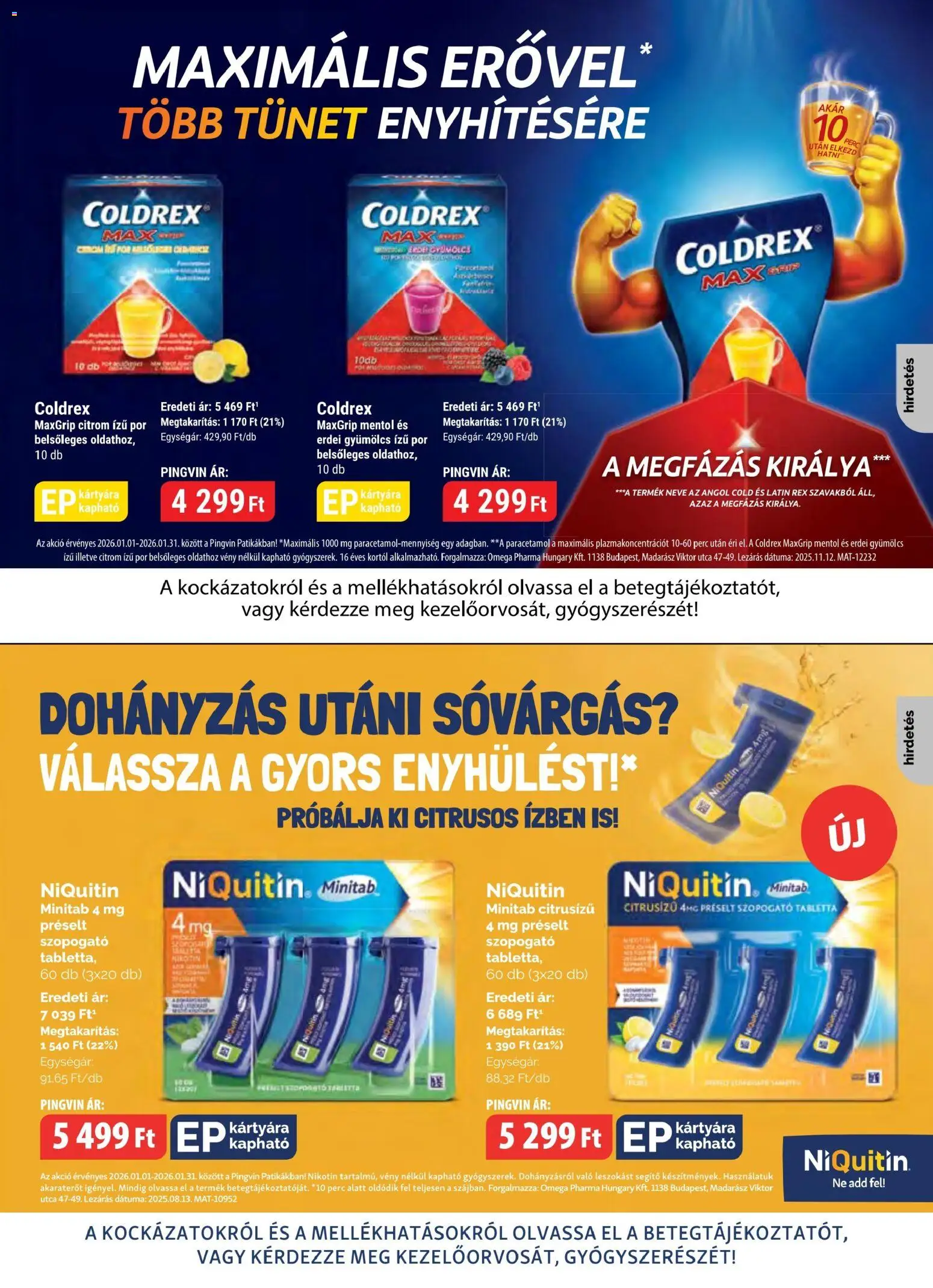 Pingvin Patika akciós ujság - amely érvényes a következő dátumtól: 01.01.2026 | Oldal: 7 | Termékek: Gyümölcs, Citrom