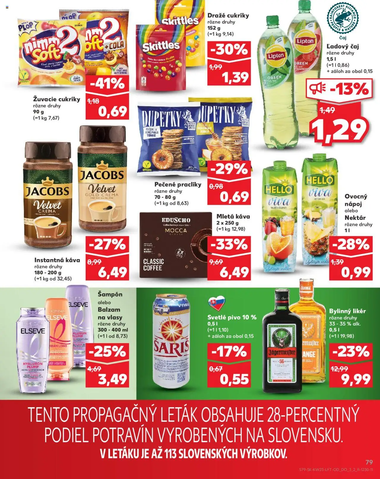 Kaufland Liptovský Mikuláš │ platný od 05.06.2025 | Strana: 79 | Produkty: Jacobs Velvet, Pivo, Káva, Šariš