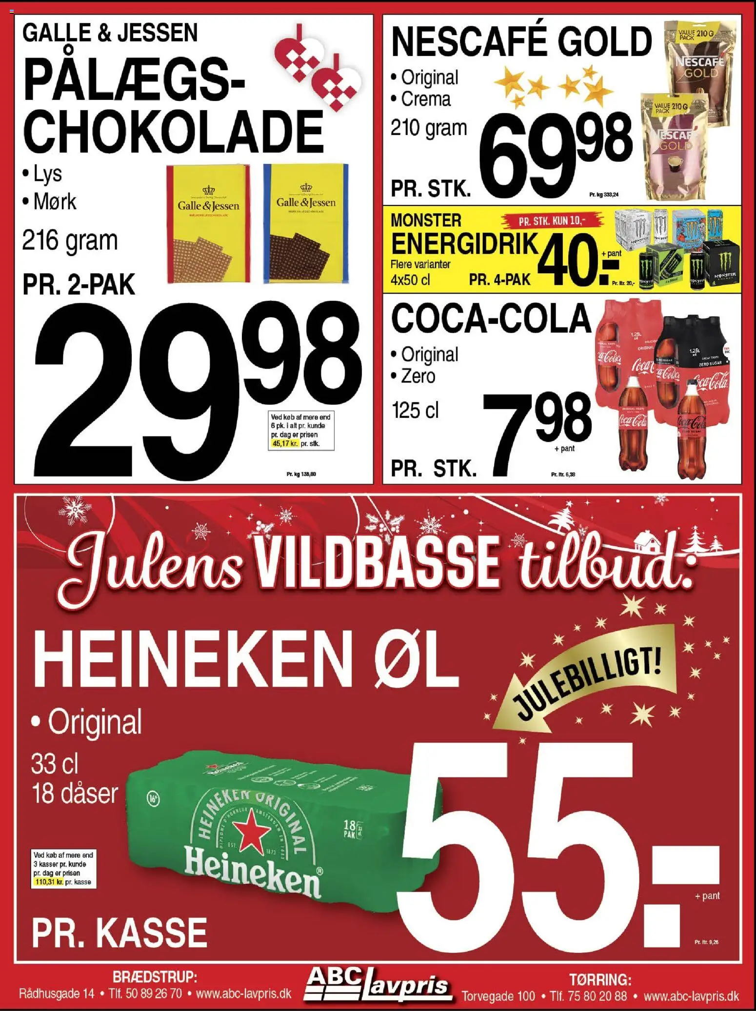 Abc Lavpris tilbudsavis – gyldig fra 10.12.2025 | Side: 3 | Produkter: Chokolade, Øl, Coca Cola, Cola