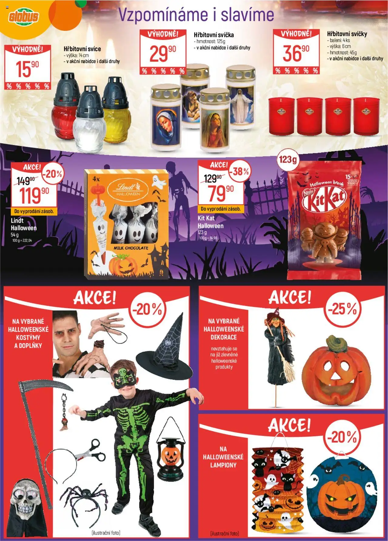 Globus leták od 22.10.2025 | Strana: 18 | Produkty: Lindt, Kostýmy, Svíčky, Milk chocolate