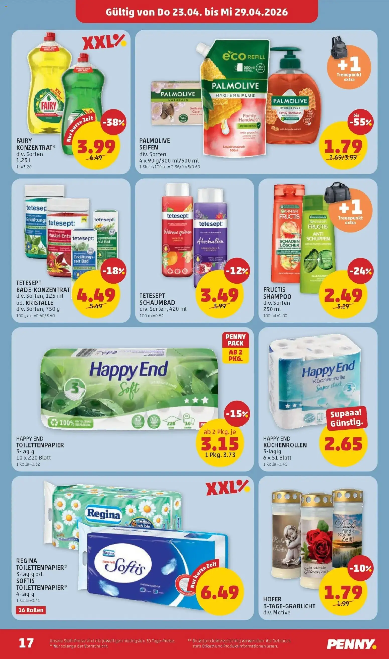 Penny Markt Die ganze Woche sparen gültig ab 23.04.2026 | Seite: 17 | Produkte: Bad, Shampoo