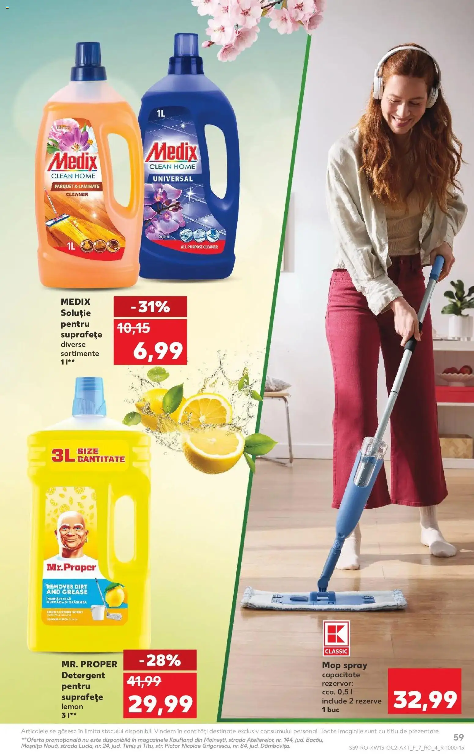 Noul catalog Kaufland – valabil de la 25.03.2026 | Pagină: 59 | Produse: Pomelo, Mop, Detergent