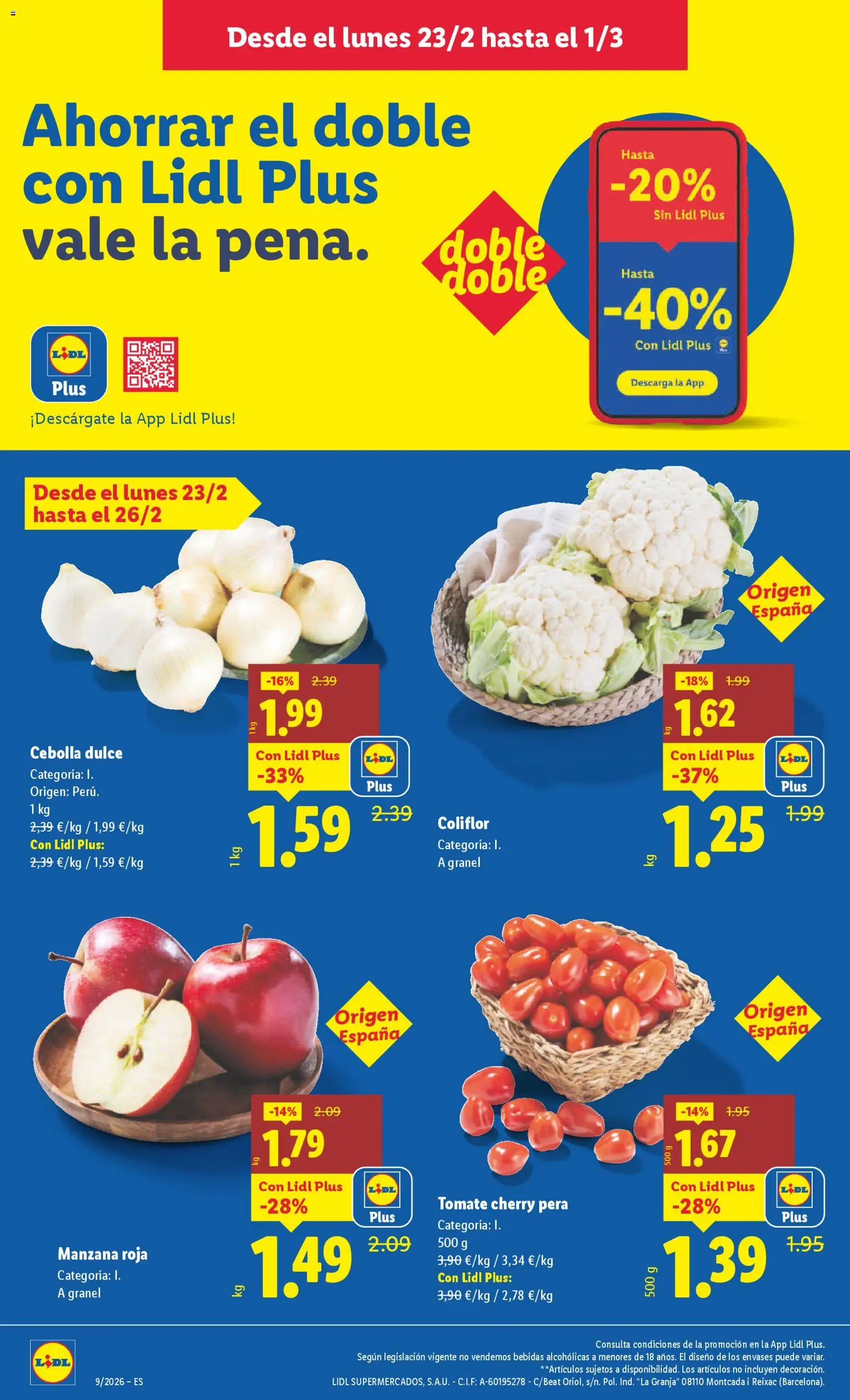 Lidl folleto │ válido desde el 23.02.2026 | Página: 4 | Productos: Manzana, Παγωμένο τσάι