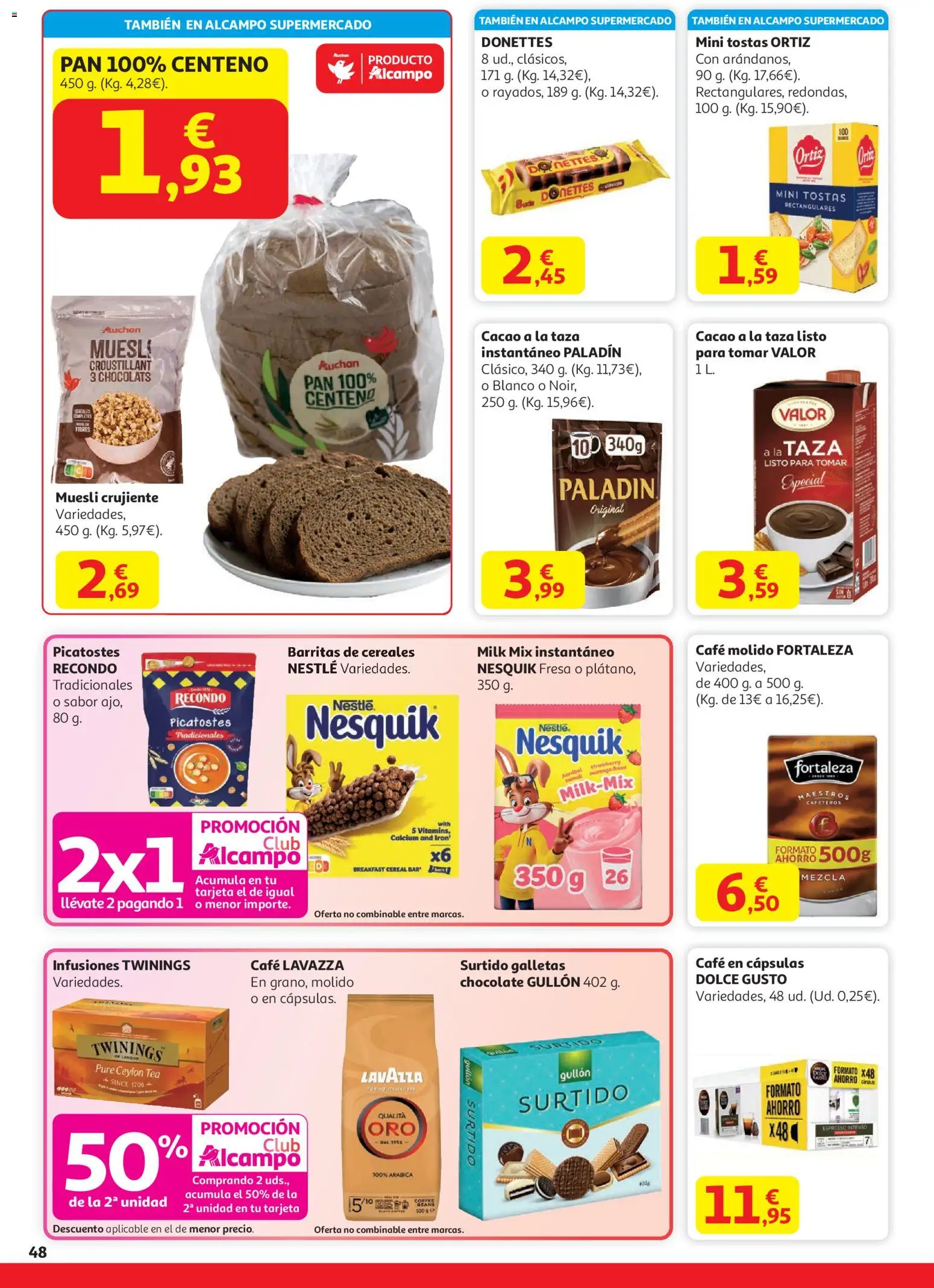 Alcampo - HG Unico │ válido desde el 11.12.2025 | Página: 48 | Productos: Pan, Café, Galletas, Φρυγανιές σικάλεως