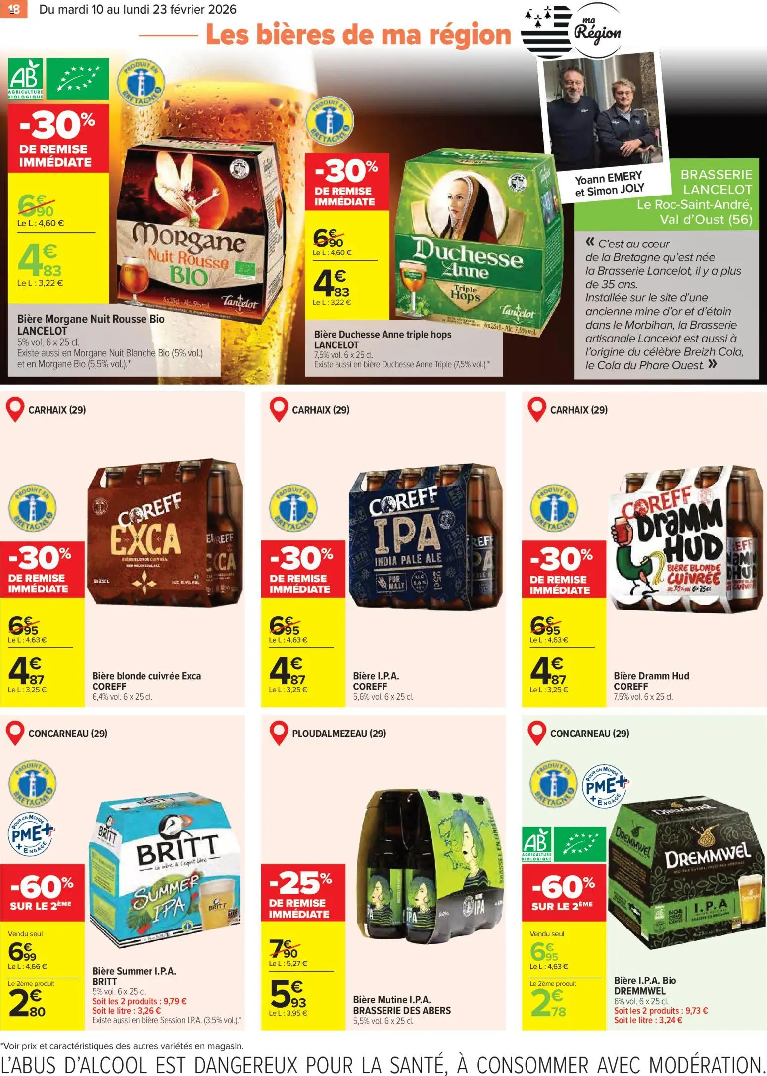 {H1} | Page: 18 | Produits: Bière blonde, Bière