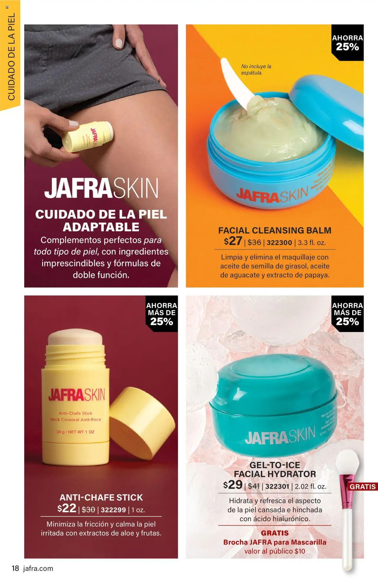 JAFRA folleto │ válido desde el 01.08.2025 | Página: 18 | Productos: Maquillaje, Κρεμάστρα, Aceite, Brocha
