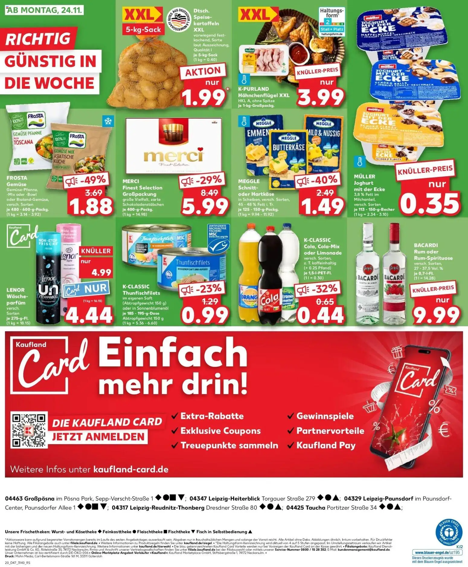 Kaufland prospekt Taucha	 – gültig ab 20.11.2025 | Seite: 20 | Produkte: Joghurt, Sonnenblumenol, Rum, Gemüse