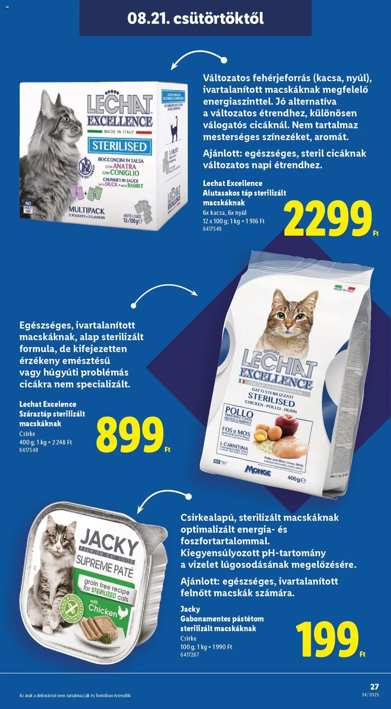 Lidl akciós ujság - amely érvényes a következő dátumtól: 21.08.2025 | Oldal: 27 | Termékek: Pástétom
