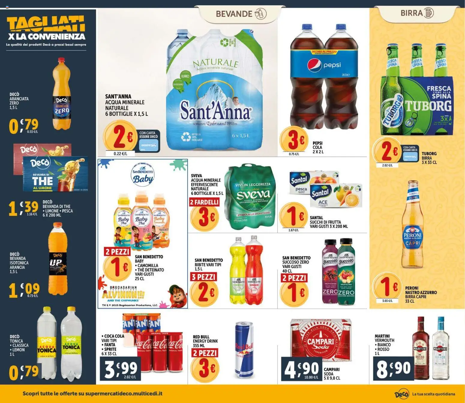 Volantino Decò del 11.02.2026 | Pagina: 16 | Prodotti: Acqua tonica, Limone, Red Bull, Cedrata