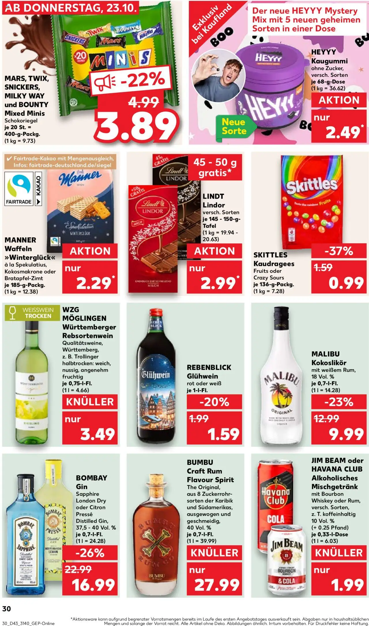 Kaufland prospekt Leipzig	 – gültig ab 23.10.2025 | Seite: 30 | Produkte: Presse, Weißwein, Snickers, Twix