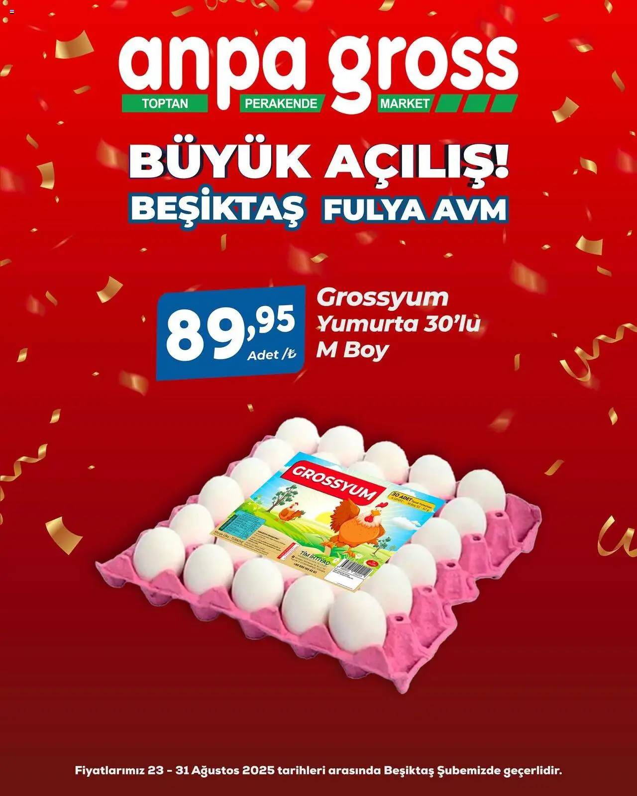 Anpa Gross Büyük Açılış - 23.08.2025 tarihinden itibaren geçerlidir | Sayfa: 28 | Ürünler: Yumurta
