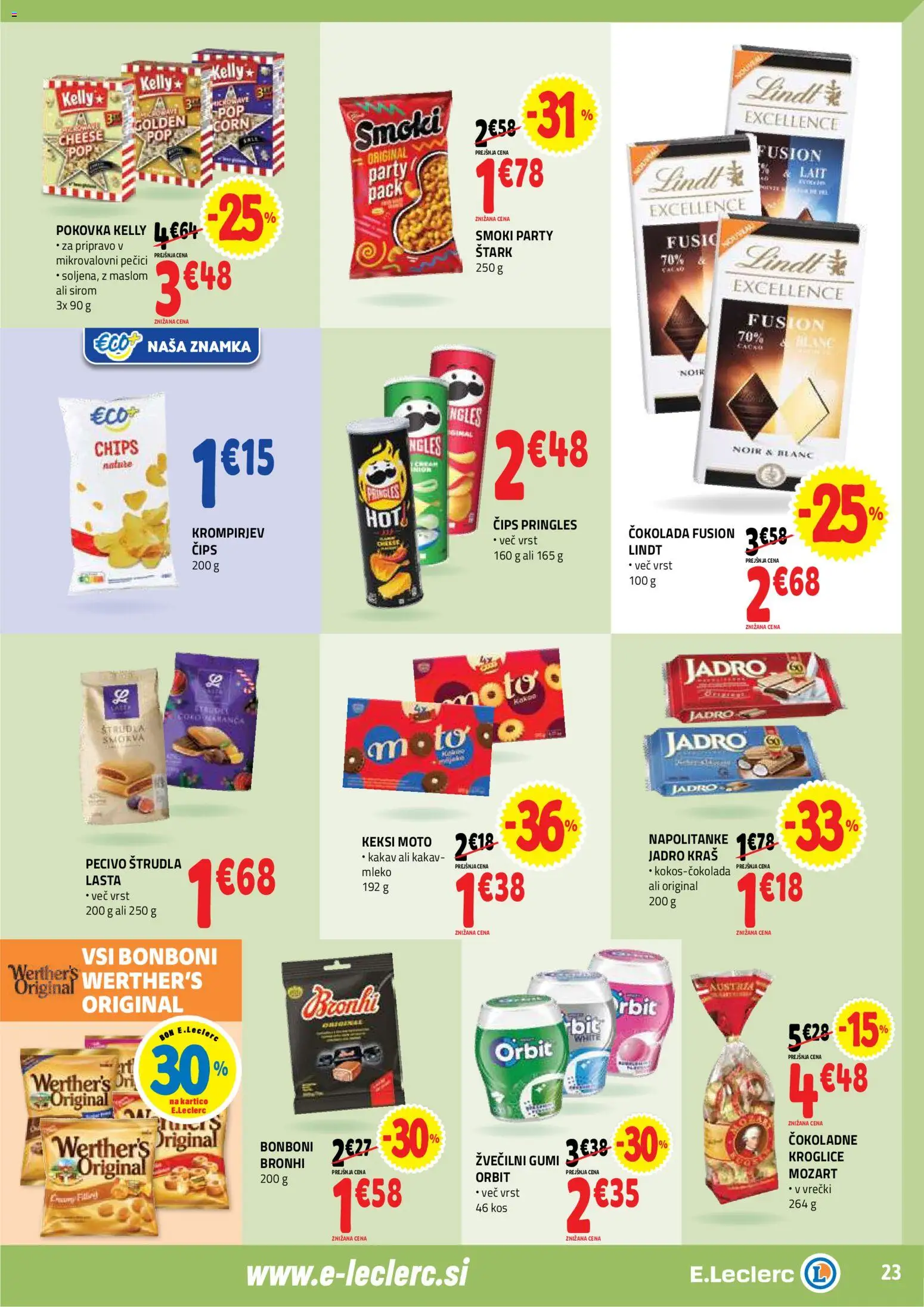 Novi E.leclerc katalog ponudbe – veljaven od 28.01.2026 | Stran: 23 | Izdelki: Keksi, Kakav, Mleko, Cokolada