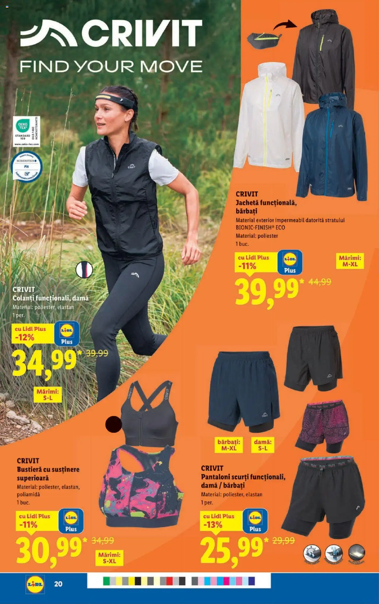 Catalog Lidl – valabil de la 11.08.2025 | Pagină: 20 | Produse: Bustieră, Pantaloni, Pantaloni scurți, Colanți