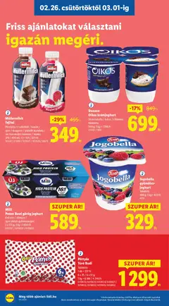 Milli Power Bowl görög joghurt, Kekszes / áfonyás / eper-ribizli-gabonamagos 2 x 175 g - amely érvényes a következő dátumtól: 26.02.2026 | Oldal: 10