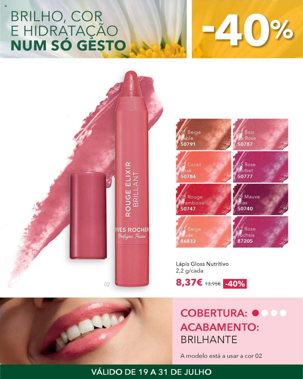 Yves Rocher Descontos extra │ válido de 19.07.2025 | Página: 14 | Produtos: Gloss