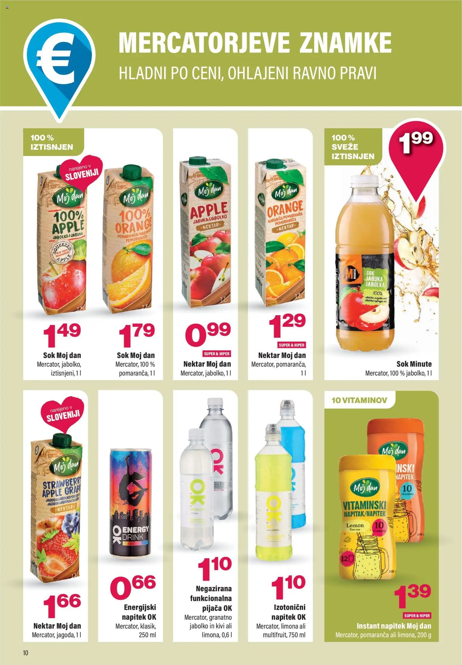 Novi Mercator katalog ponudbe – veljaven od 14.01.2026 | Stran: 10 | Izdelki: Energijski napitek, Jabolka, Kivi, Limona