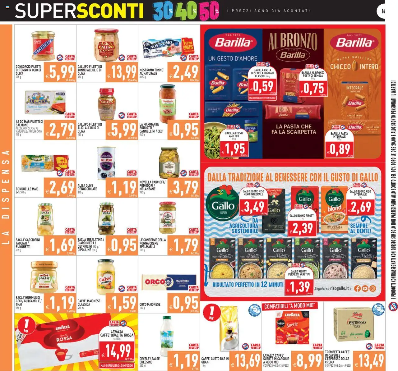 Volantino PIM Supermercati del 27.08.2025 | Pagina: 16 | Prodotti: Ceci, Pesto, Alici, Cetriolini
