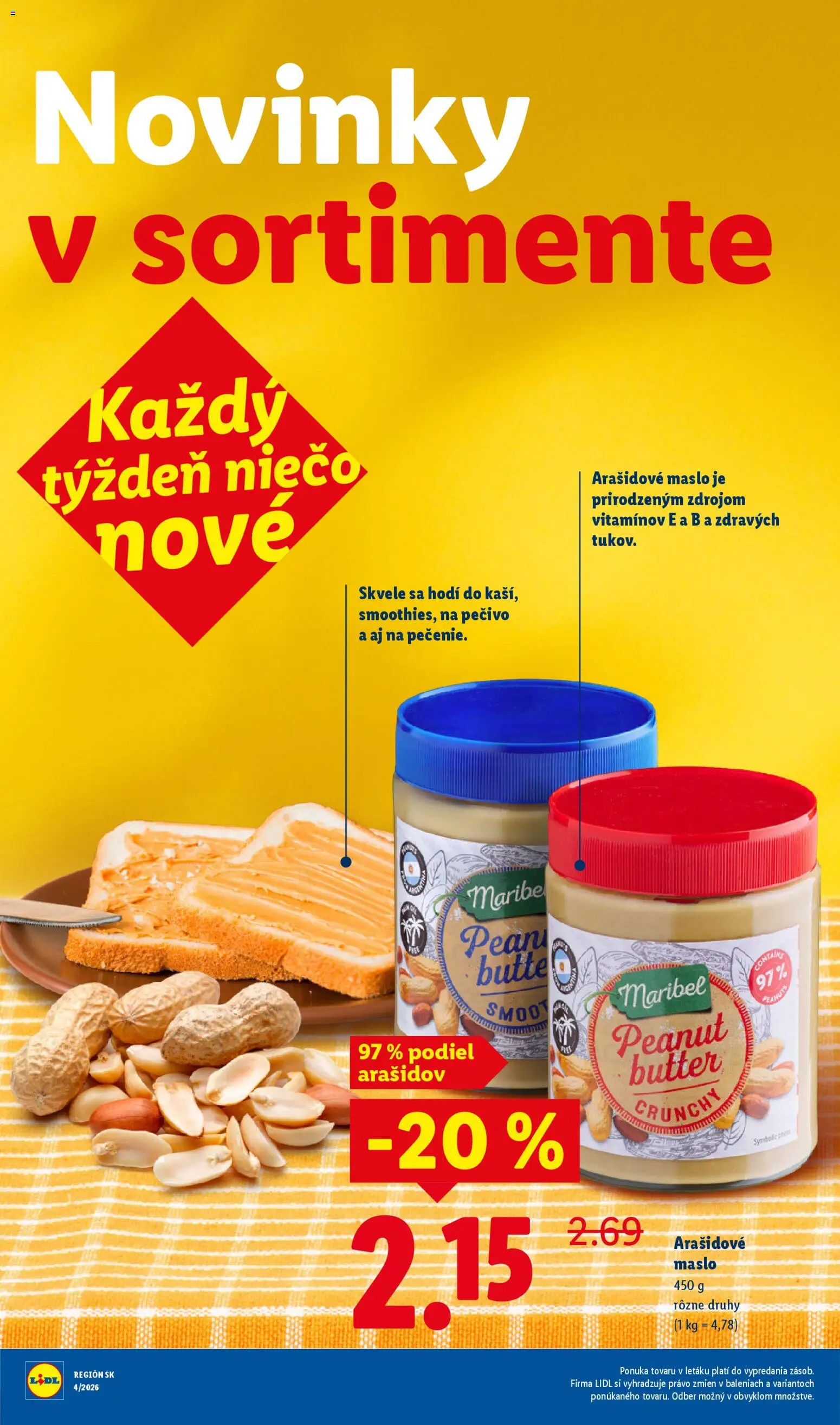 Nové Lidl akcie – leták je platný od 22.01.2026 | Strana: 70 | Produkty: Maslo