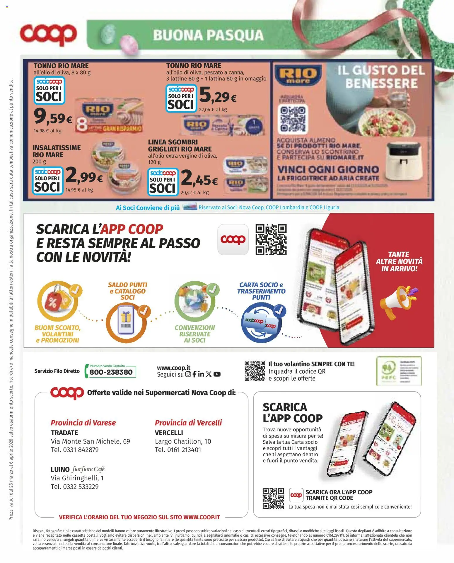 Volantino COOP del 26.03.2026 | Pagina: 33 | Prodotti: Friggitrice ad aria, Tè, Tonno, Friggitrice
