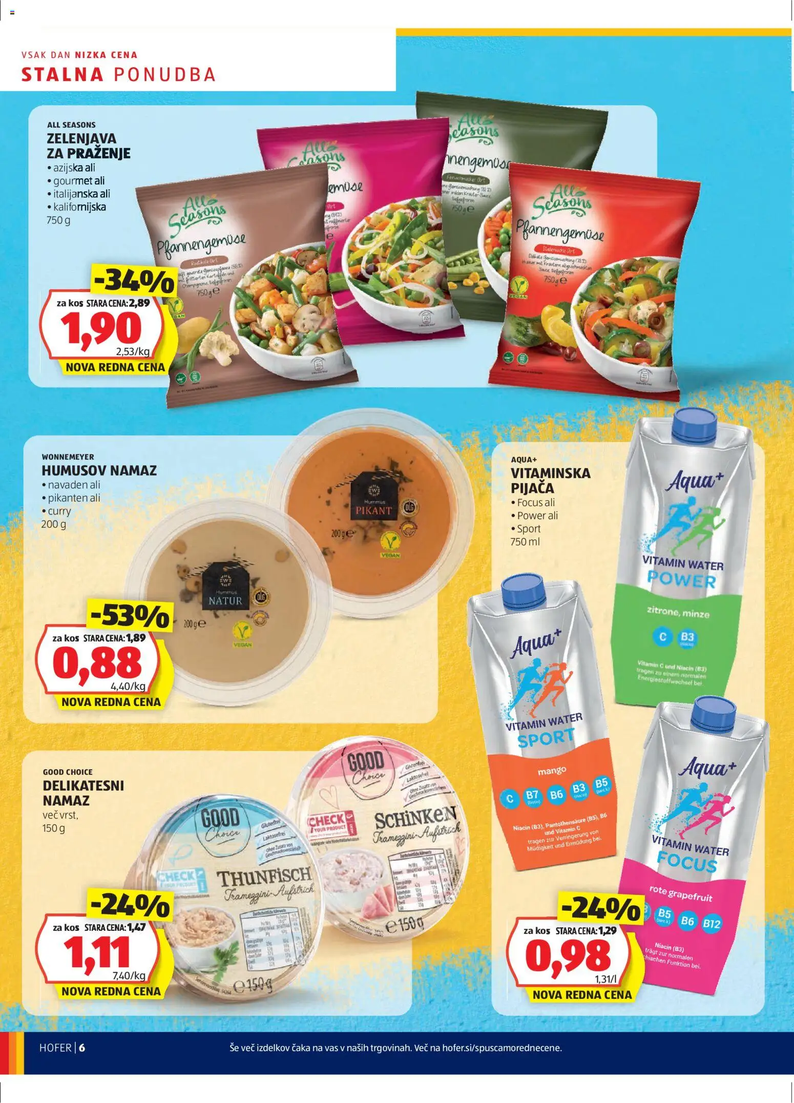 Novi Hofer katalog ponudbe – veljaven od 23.10.2025 | Stran: 6 | Izdelki: Namaz, Kos, Zelenjava, Mango