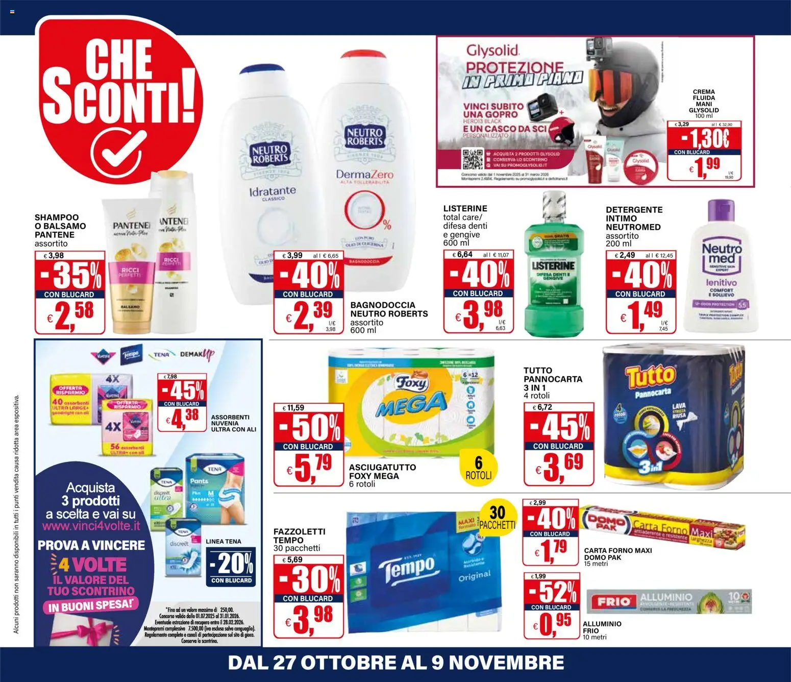 Volantino Il Gigante del 27.10.2025 | Pagina: 26 | Prodotti: Crema, Fazzoletti, Intimo, Asciugatutto
