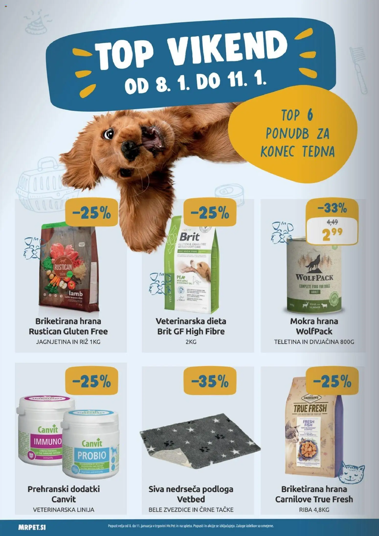 Novi Mr. Pet katalog ponudbe – veljaven od 01.01.2026 | Stran: 4 | Izdelki: Teletina, Podloga, Riz, Riba