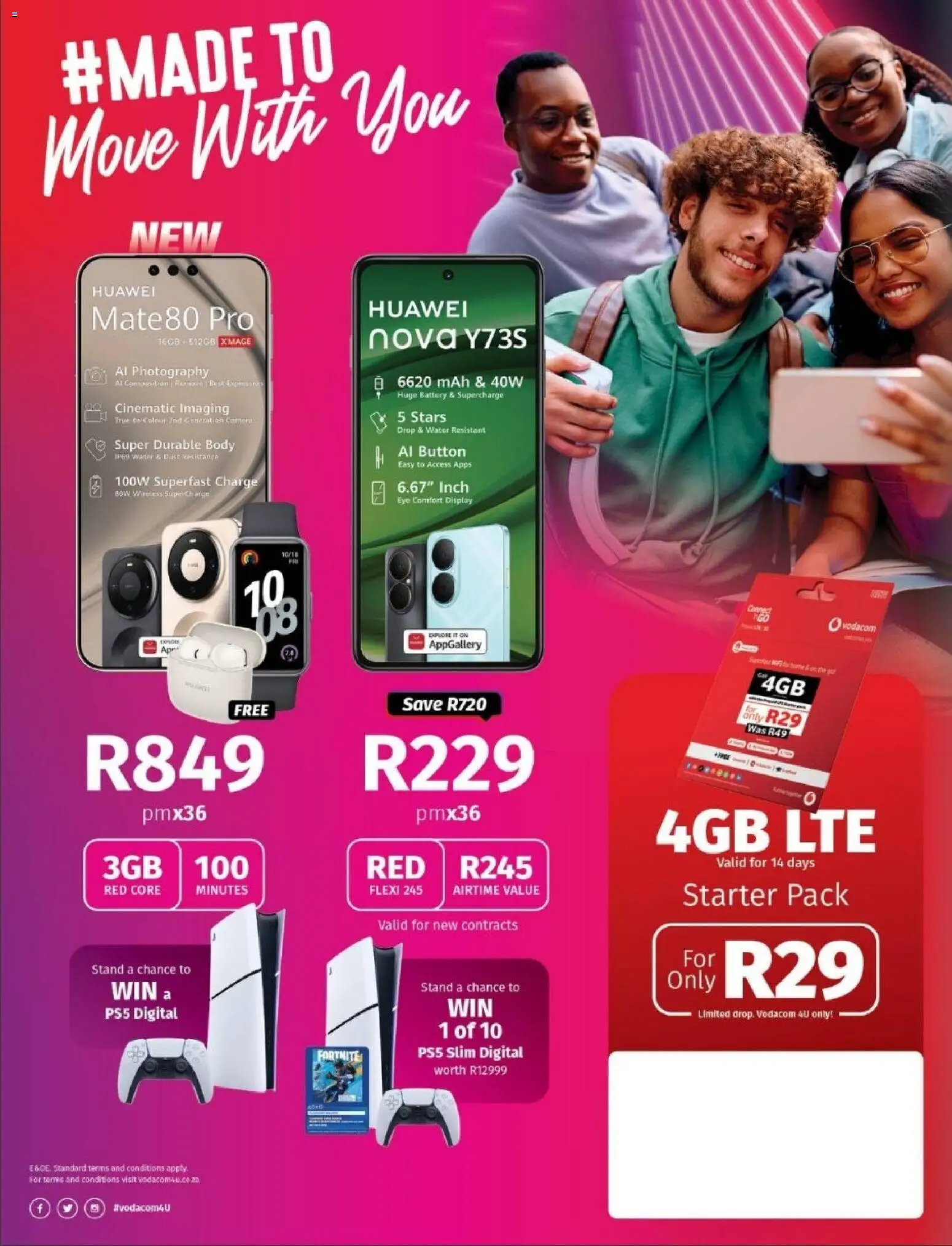 New Vodacom catalogue – valid from 02.04.2026 | Page: 32 | Products: Camera, Battery, Water