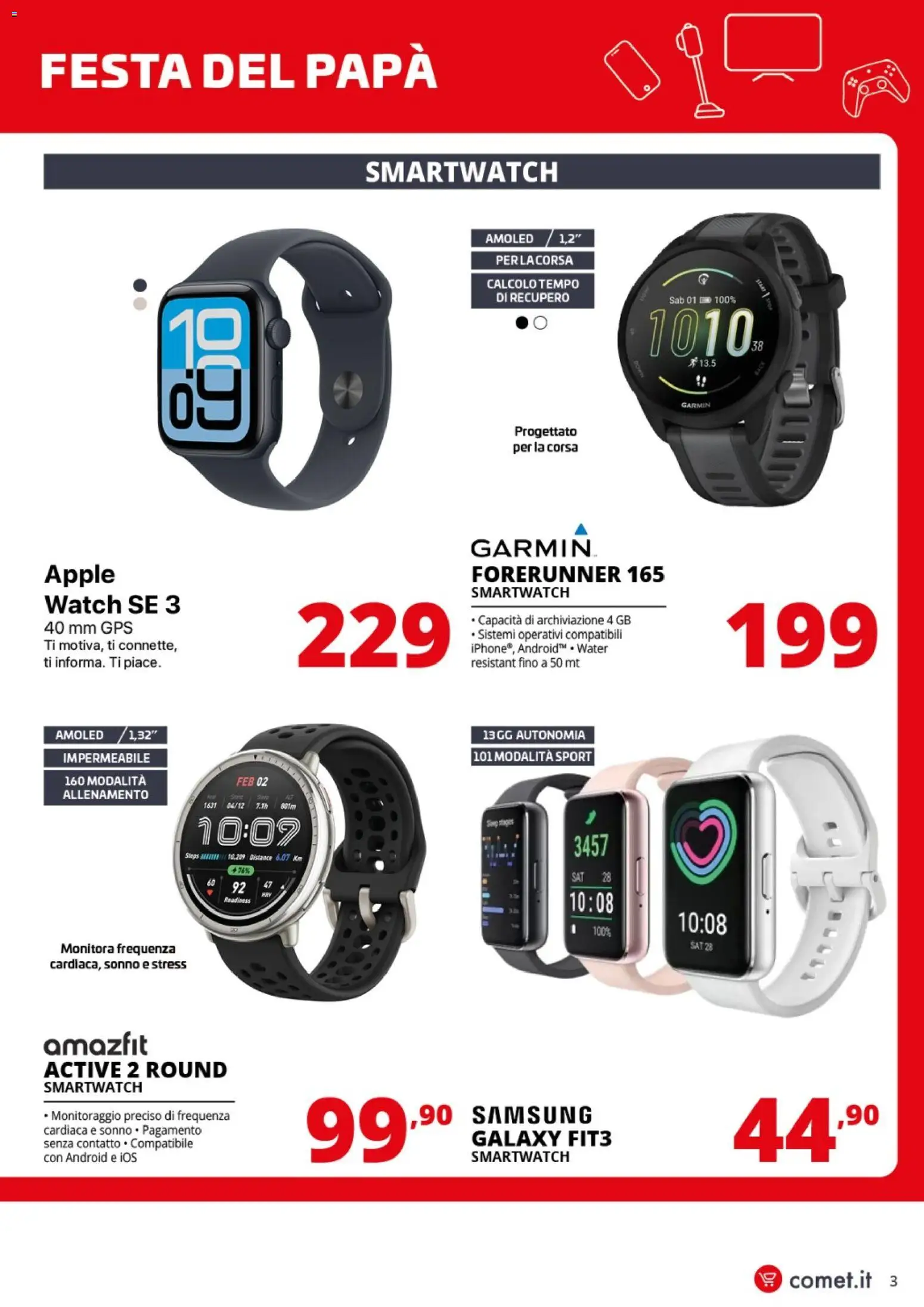 Volantino Comet del 10.03.2026 | Pagina: 3 | Prodotti: Smartwatch, Samsung