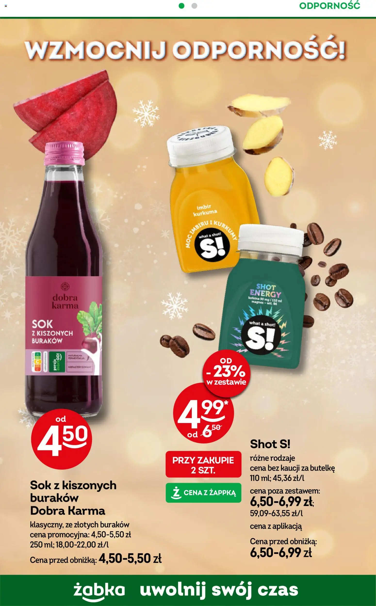 Żabka Gazetka od 14.01.2026 | Strona: 50 | Produkty: Imbir, Kurkuma, Sok