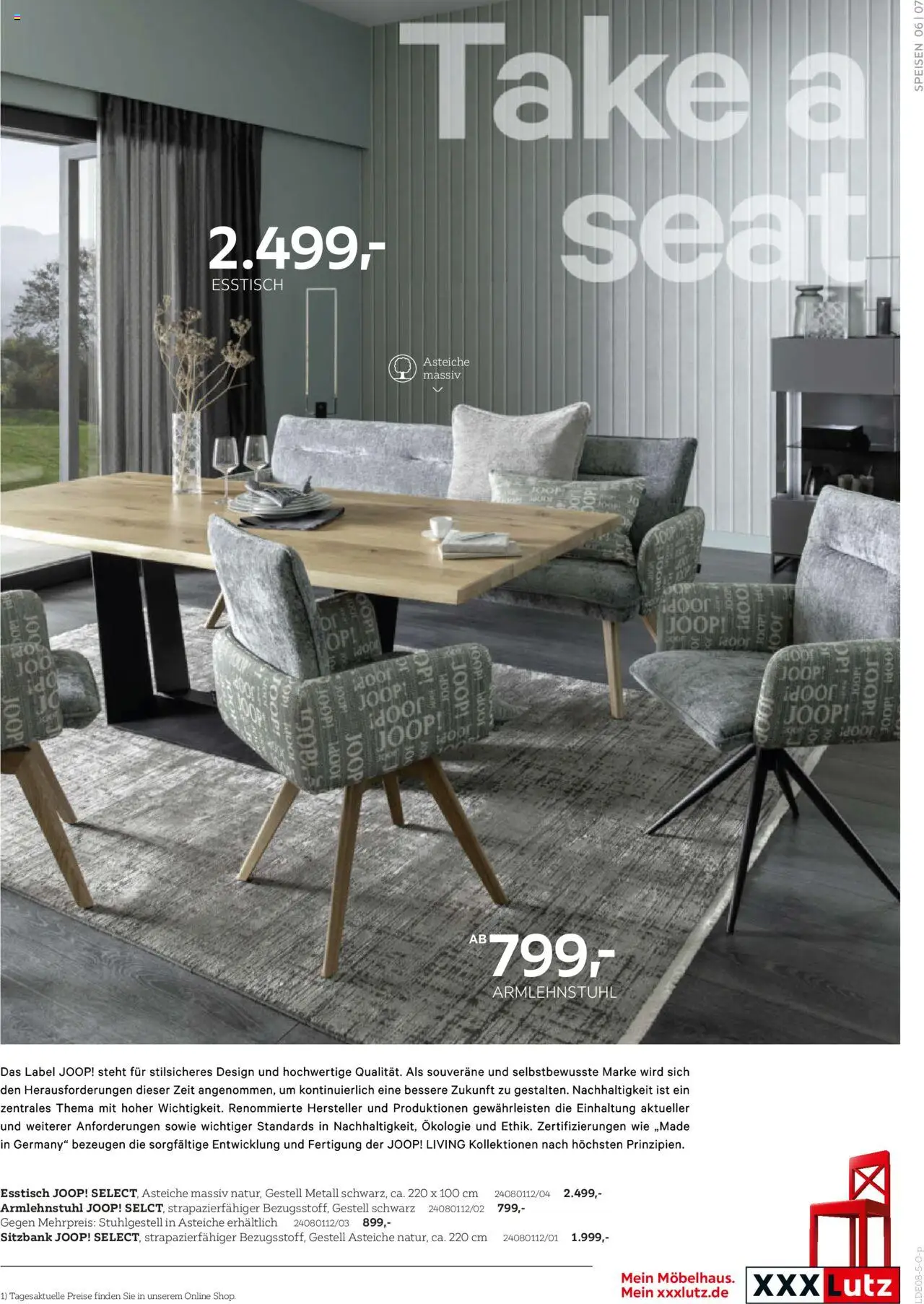 XXXL Lutz Home Collections - gültig ab dem 18.08.2025 | Seite: 7 | Produkte: Esstisch, Sitzbank