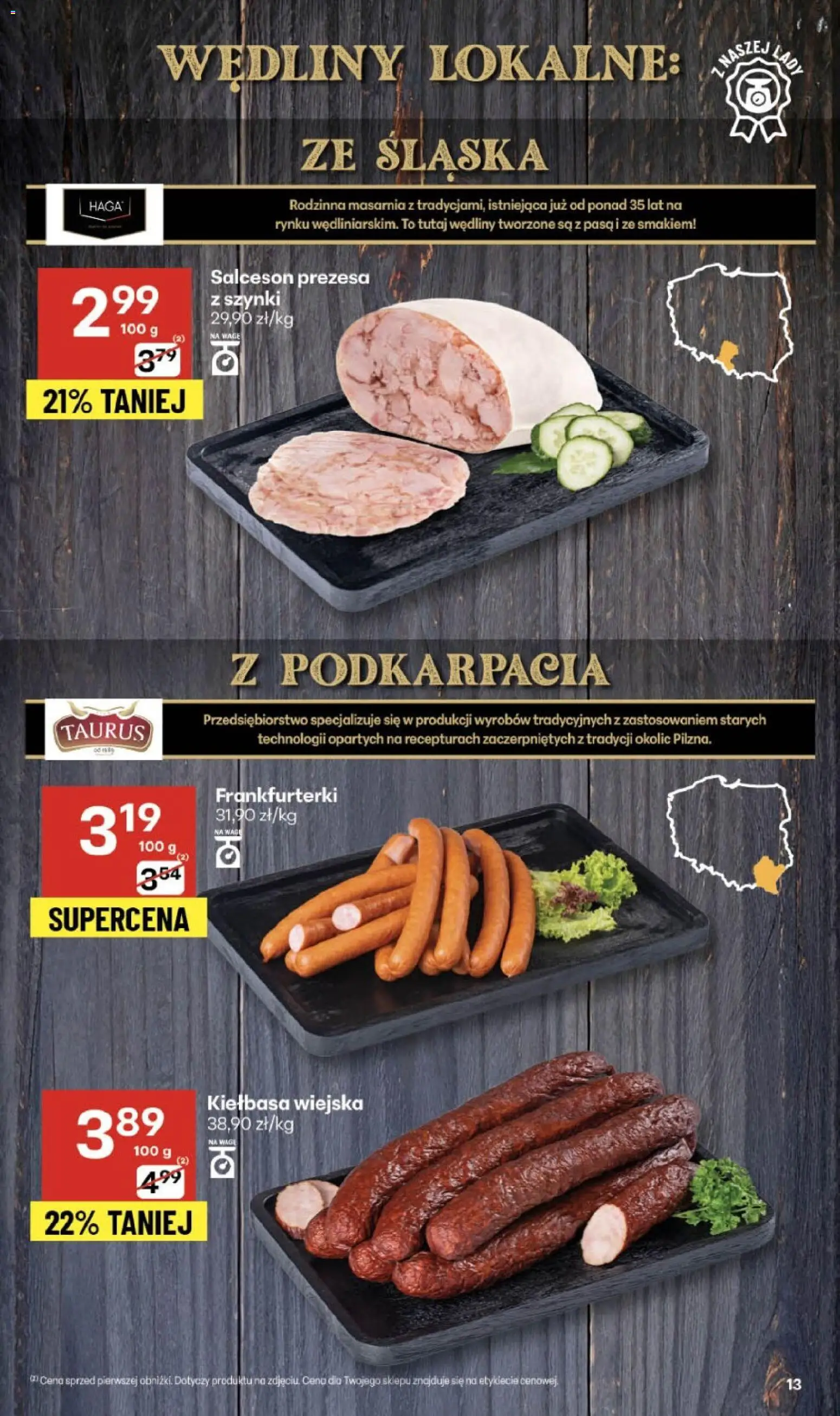 Delikatesy Centrum Gazetka od 30.10.2025 | Strona: 13 | Produkty: Kiełbasa, Frankfurterki, Wędliny