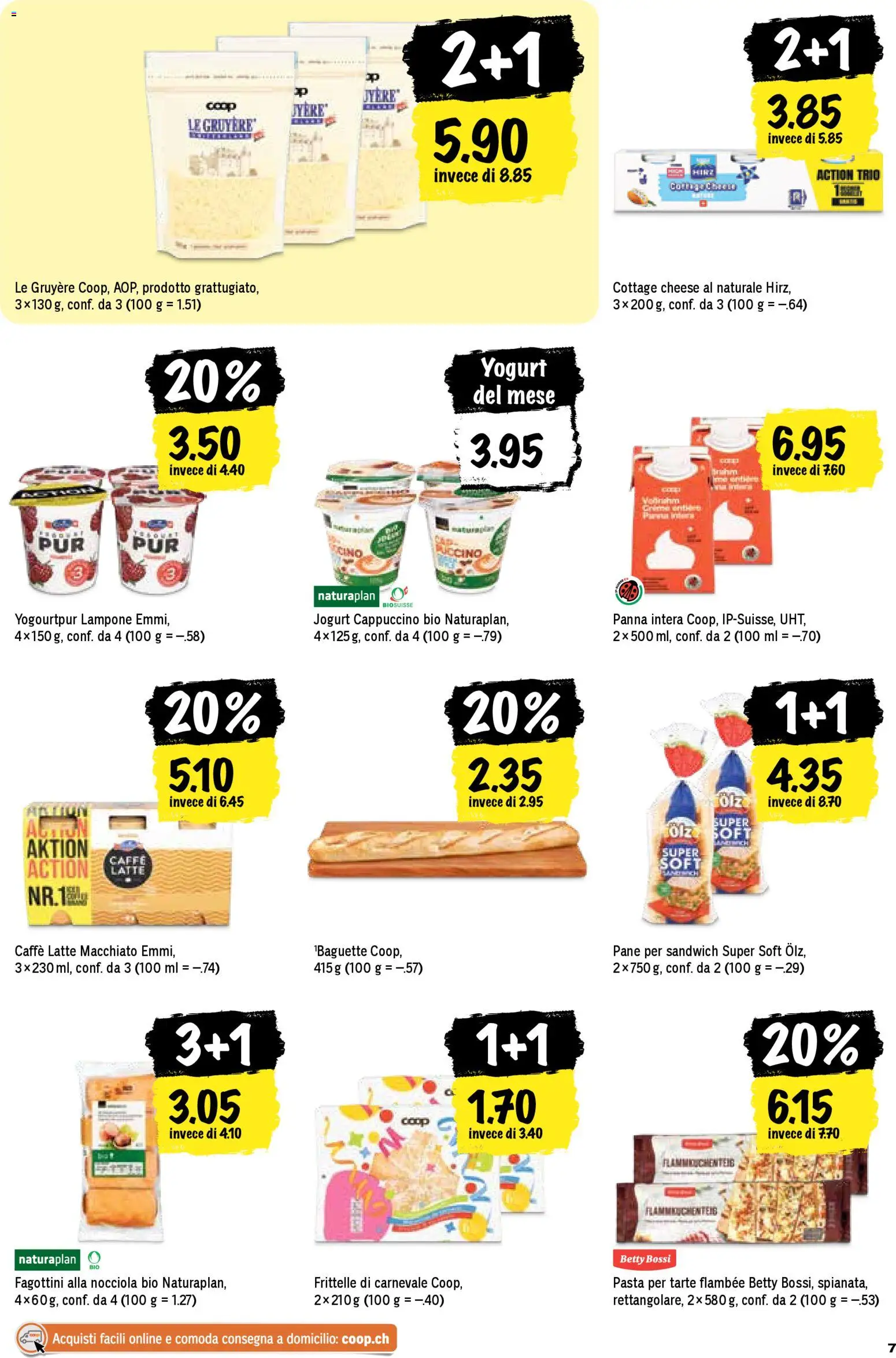 Coop - Una settimana di azioni – gültig ab 08.01.2026 | Seite: 7 | Produkte: Pane, Baguette, Pasta