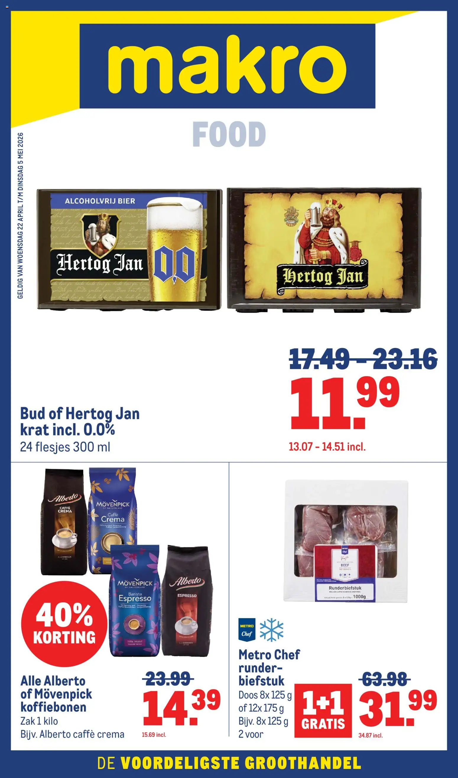 {H1} | Pagina: 1 | Producten: Bier, Koffiebonen, Biefstuk, Zak