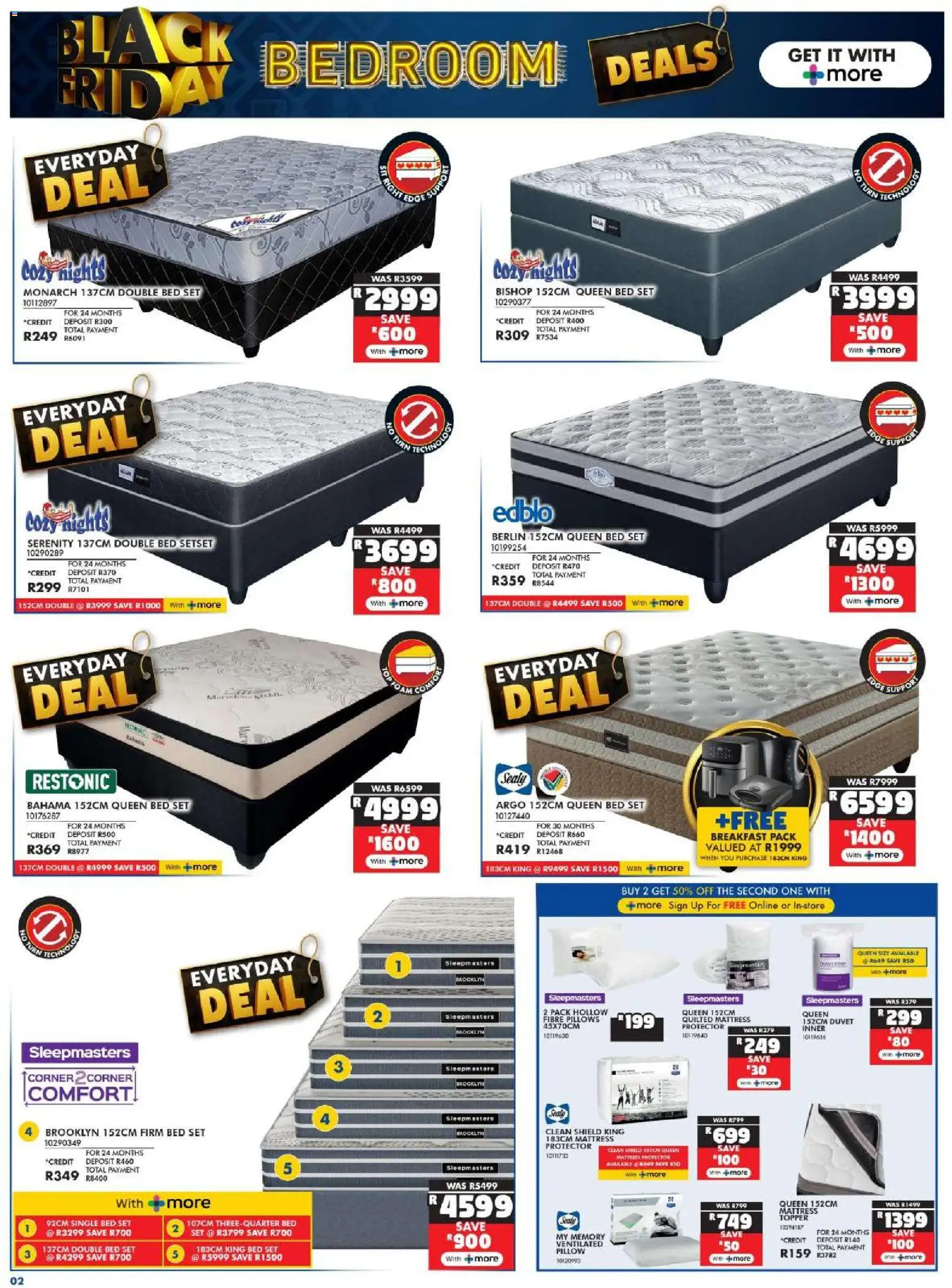 New Russells catalogue – valid from 10.11.2025 | Page: 2 | Products: Double bed, Bed, Mattress, Single bed