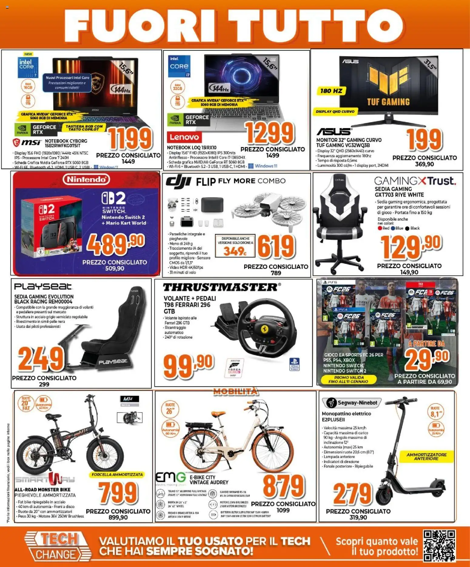 Volantino Expert del 27.12.2025 | Pagina: 21 | Prodotti: Notebook, Video, Monopattino elettrico, Lampada