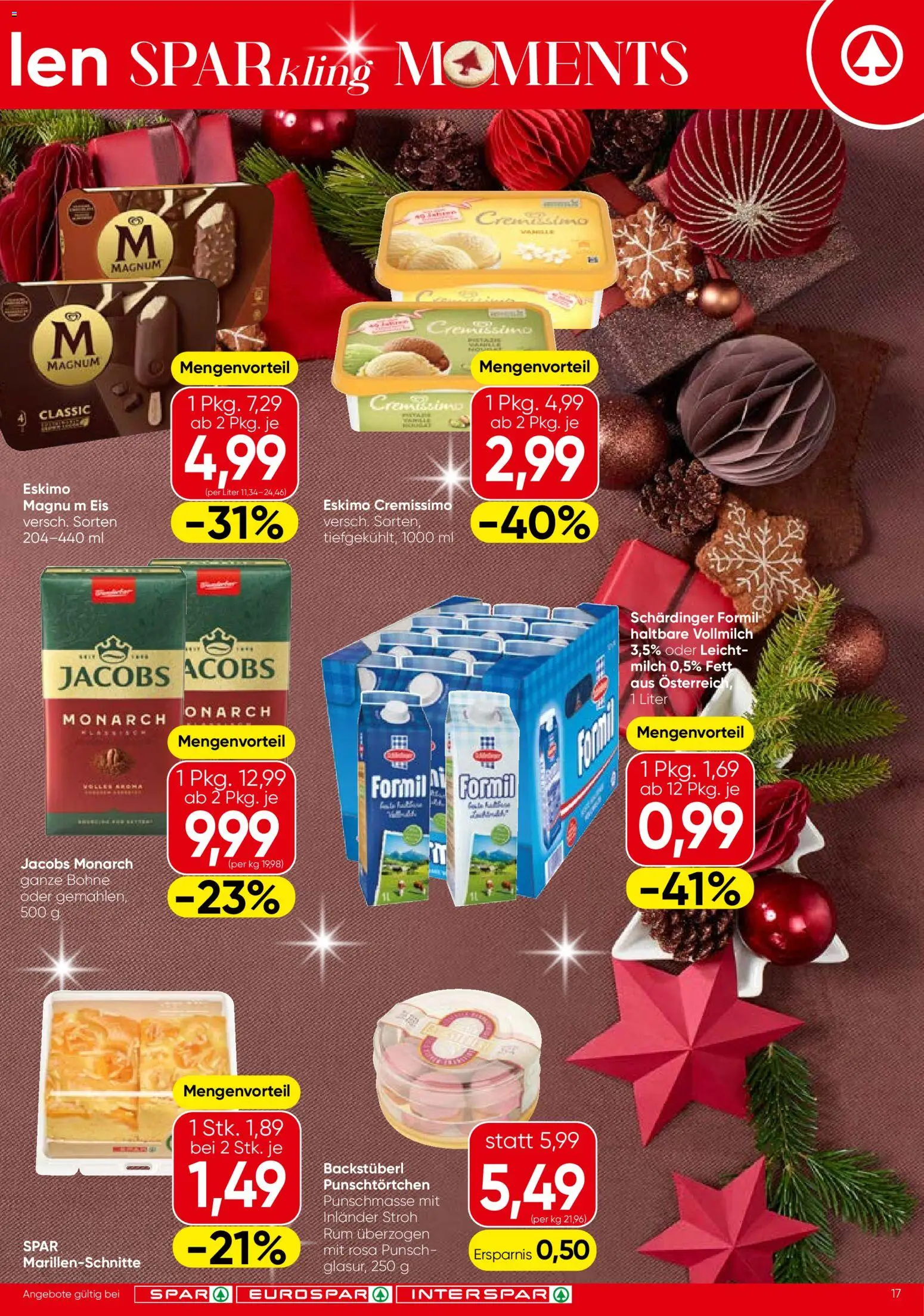 Spar Flugblatt - Wien gültig ab 23.12.2025 | Seite: 17 | Produkte: Eis, Milch