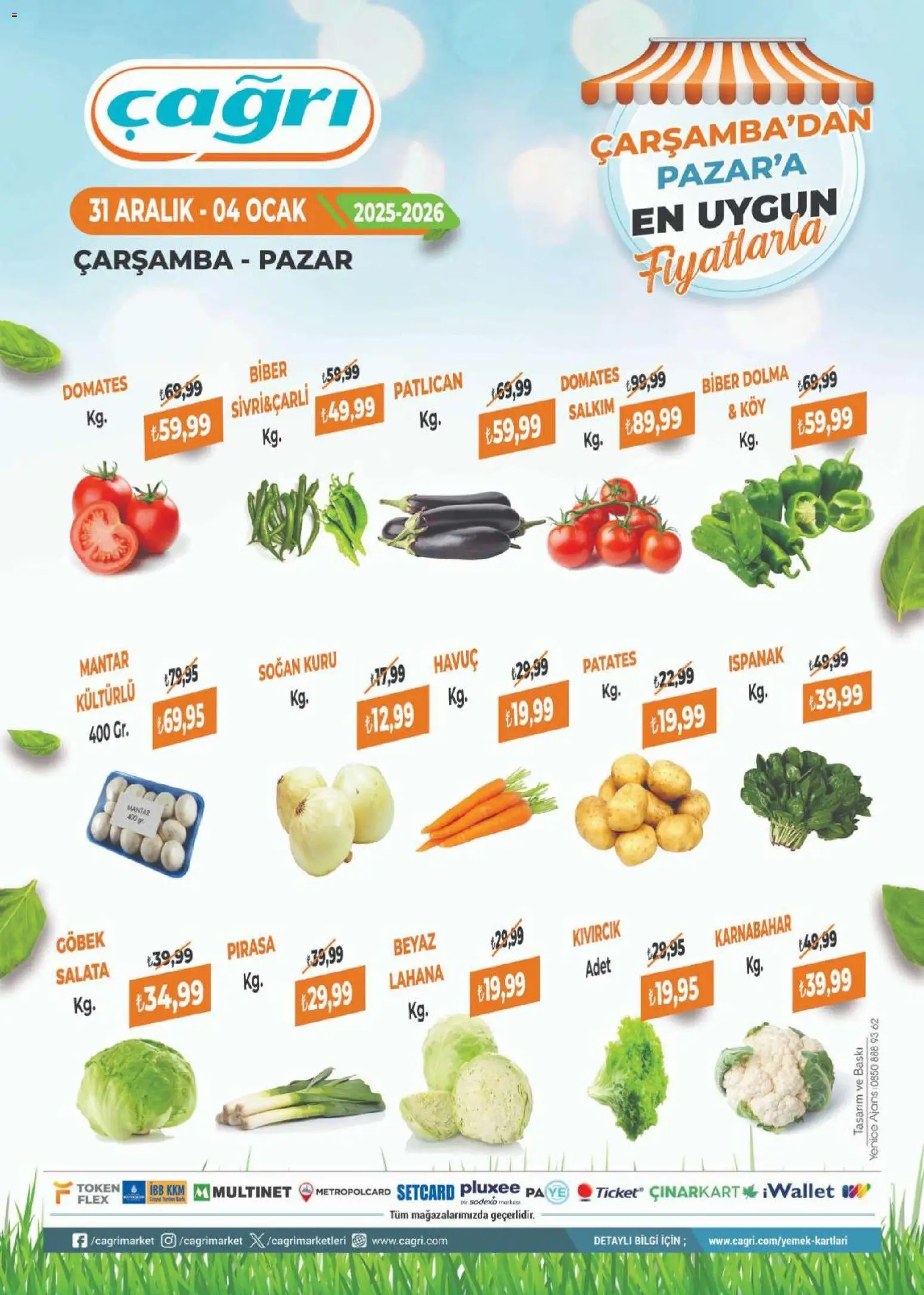 Çağrı Market - Manav Katalog - 31.12.2025 tarihinden itibaren geçerlidir | Sayfa: 1