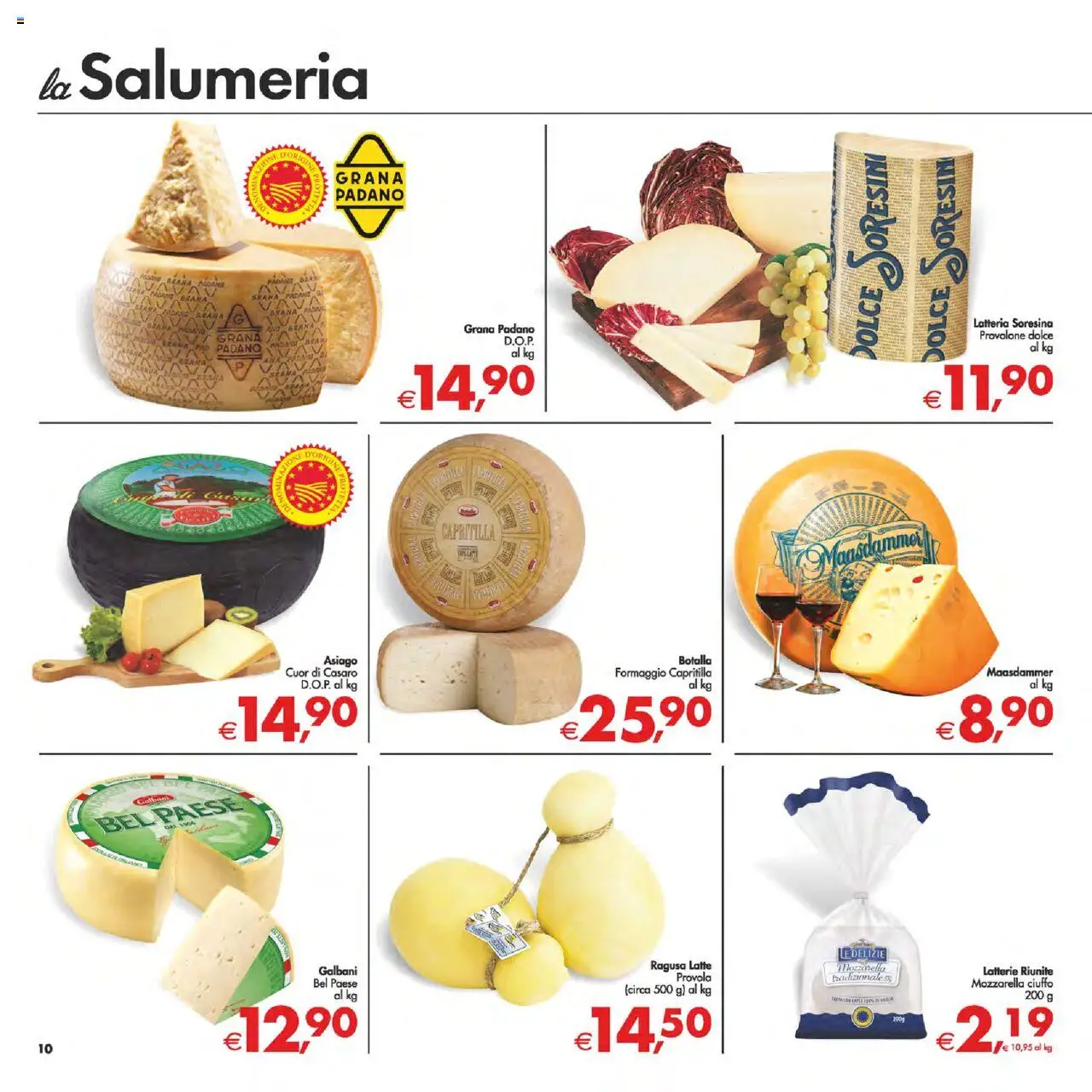 Volantino Decò del 02.09.2025 | Pagina: 10 | Prodotti: Provolone, Mozzarella, Formaggio, Provola
