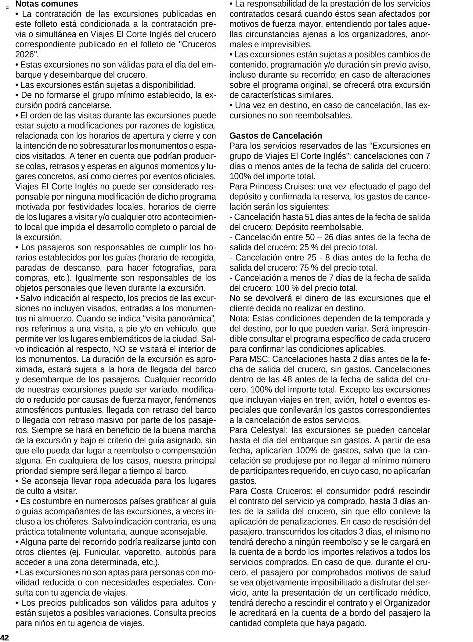 Viajes El Corte Inglés Excursiones Cruceros │ válido desde el 18.03.2026 | Página: 42 | Productos: Organizador, Ropa