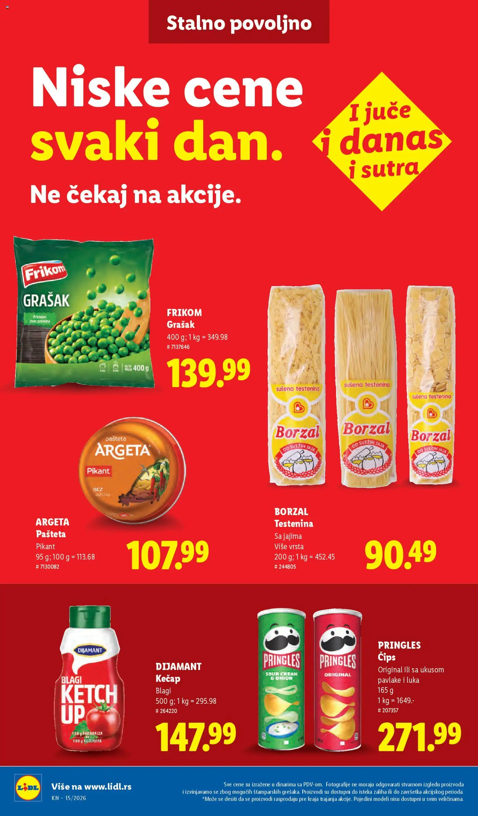 Lidl katalog - važi od 09.04.2026 | Strana: 48 | Proizvode: Testenina, Kečap, Grašak, Miš