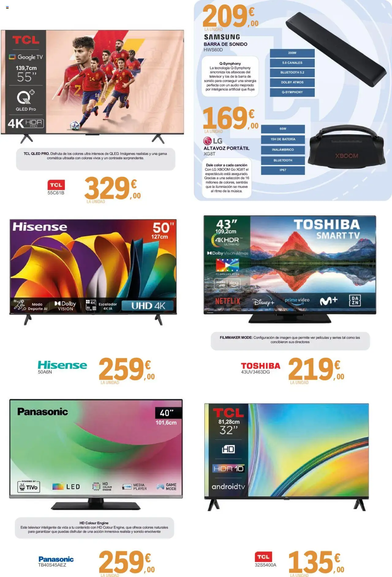 E.Leclerc - Especial Electrodomésticos │ válido desde el 09.06.2025 | Página: 9 | Productos: Καλαμάρι, Televisión, Video, Altavoz