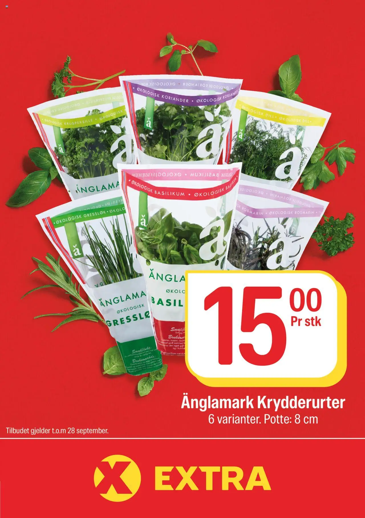 {H1} | Side: 28 | Produkter: Koriander, Basilikum, Kruspersille, Tape