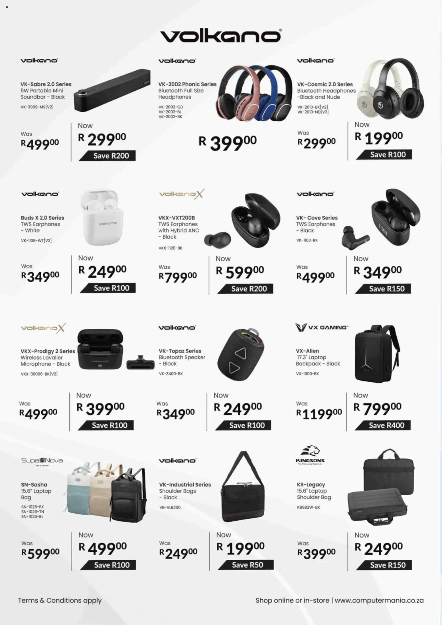 New Computer Mania catalogue – valid from 01.11.2025 | Page: 28 | Products: Earphones, Backpack, Headphones, Speaker