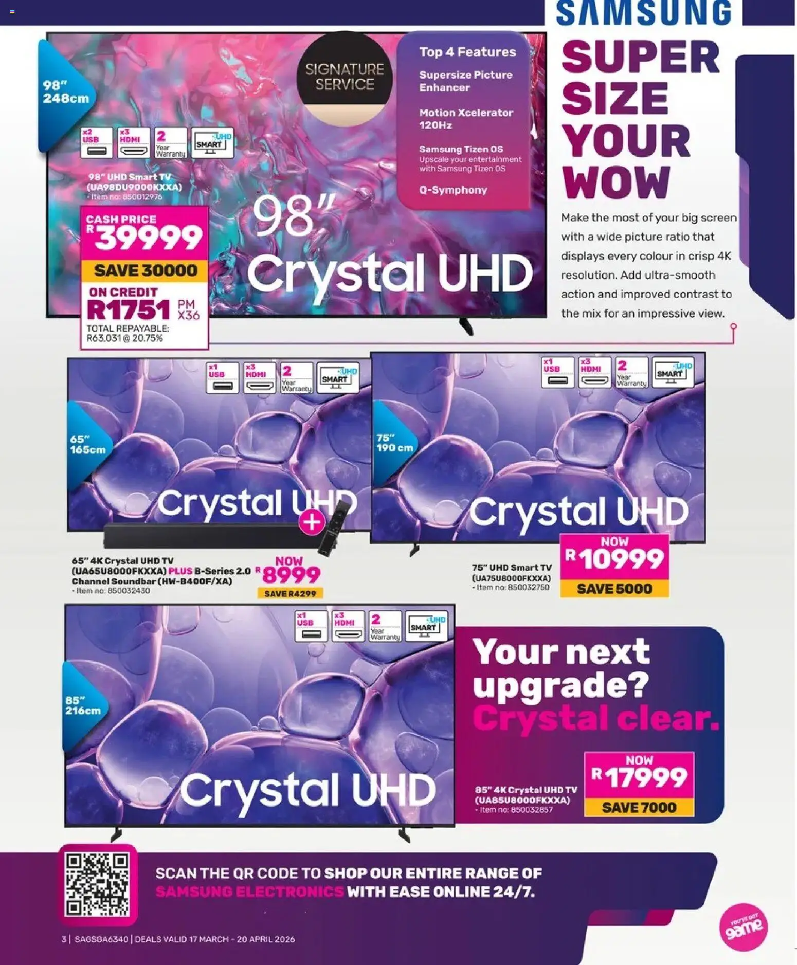 New Game catalogue – valid from 17.03.2026 | Page: 3 | Products: TV, Soundbar