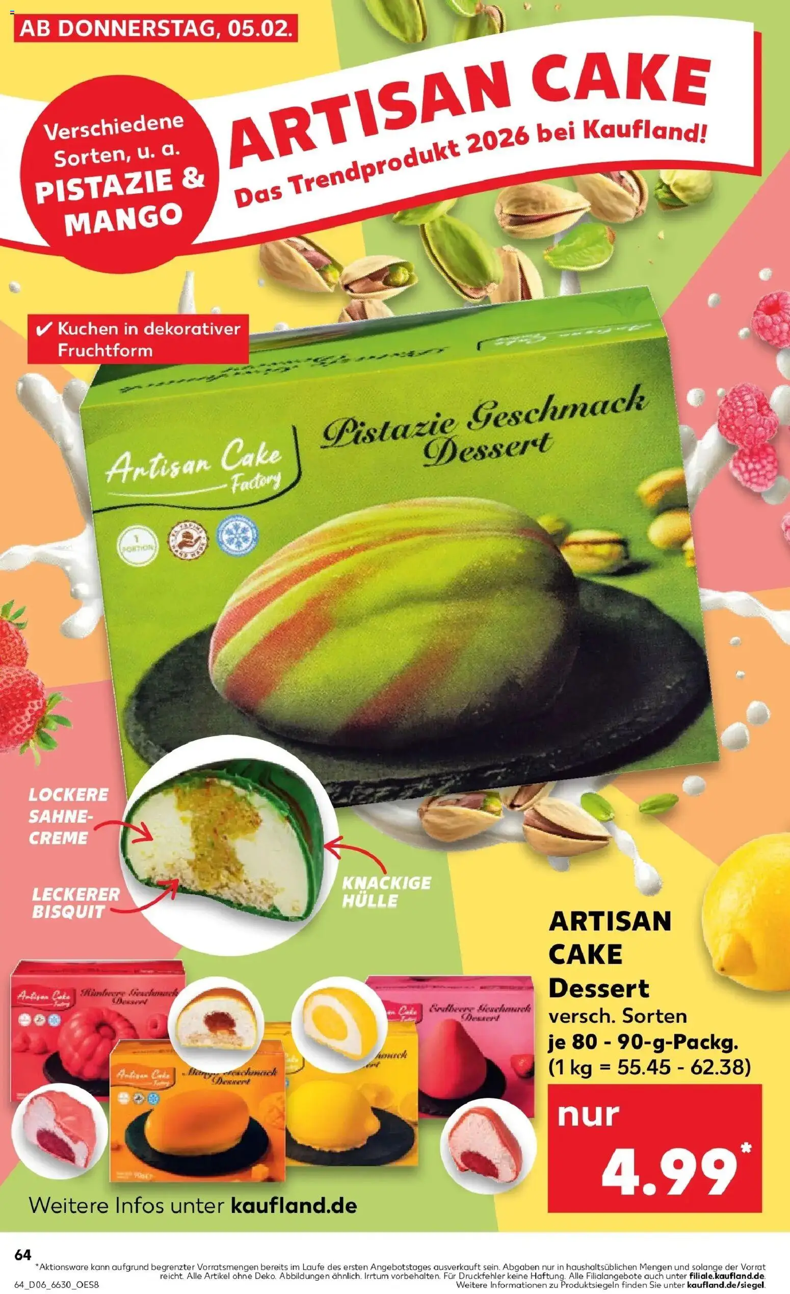 Kaufland prospekt Olpe	 – gültig ab 09.02.2026 | Seite: 64 | Produkte: Hülle, Creme, Mango, Kuchen